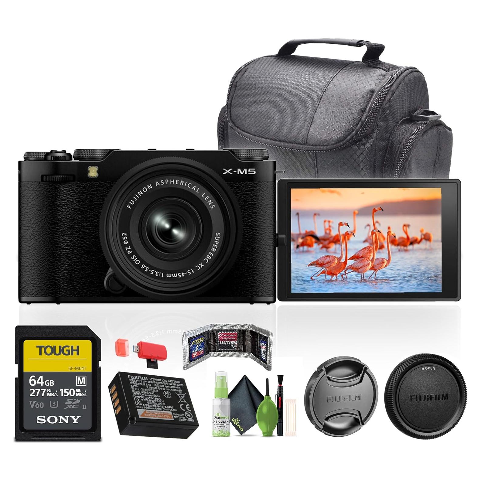 Cámara Digital Sin Espejo Fujifilm X-M5 con Lente 15-45mm