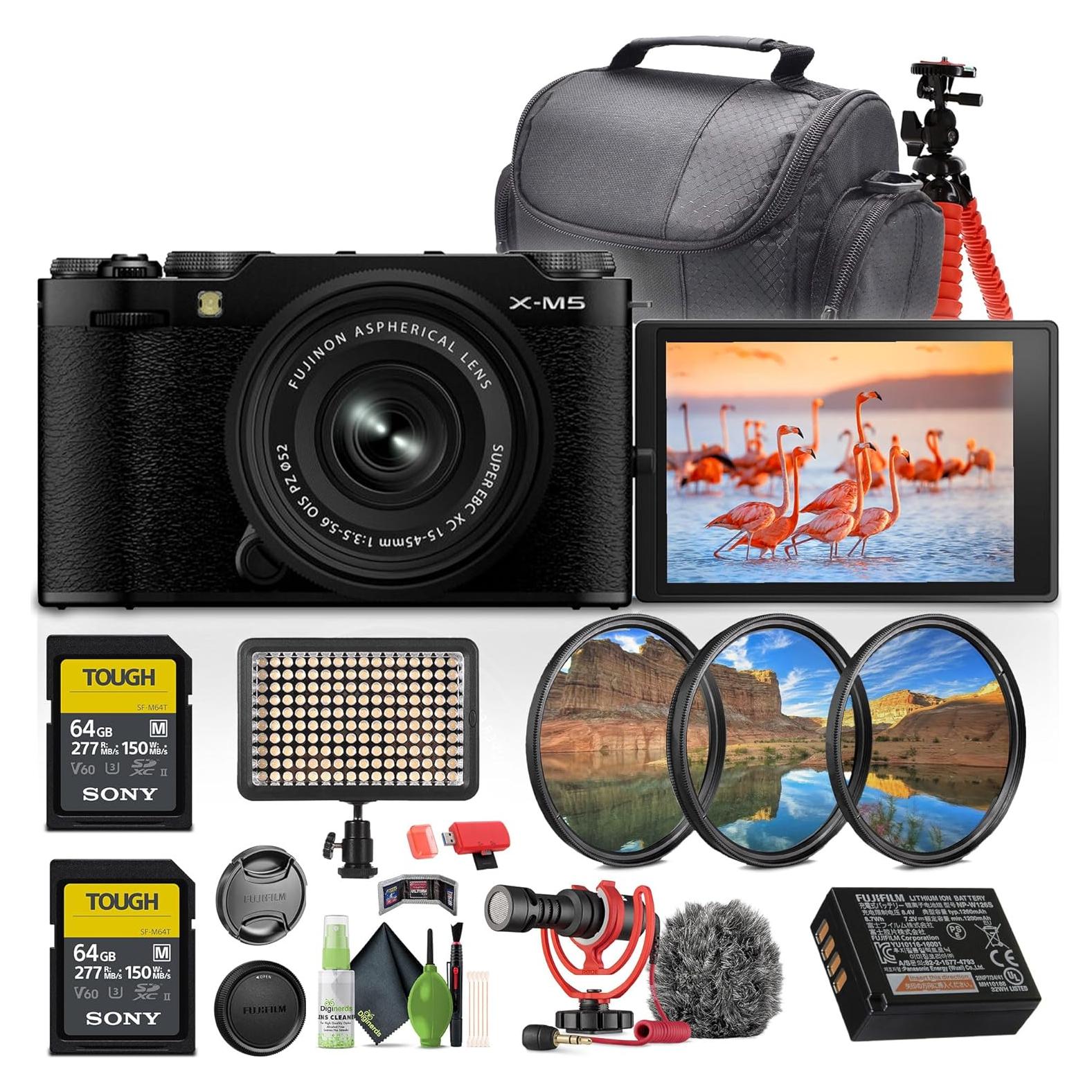 Cámara Digital Sin Espejo Fujifilm X-M5 con Lente 15-45mm