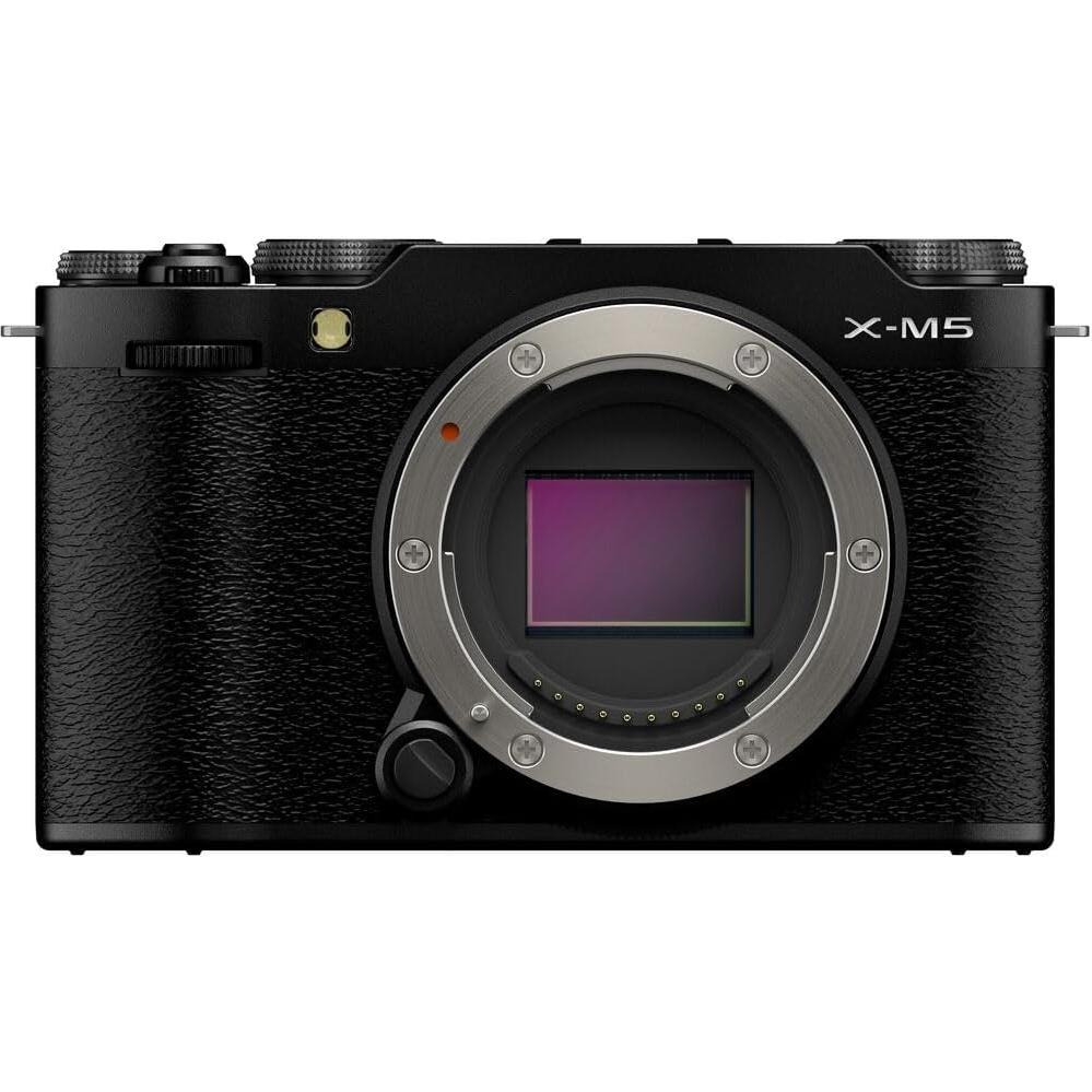 Fujifilm X-M5 Mirrorless Digital Camera Body - Black Bundle with 2X 64GB SF-M Tough Series UHS-II SDXC Memory Card + Rode VideoMicro Ultracompact Camera-Mount Microphone + More