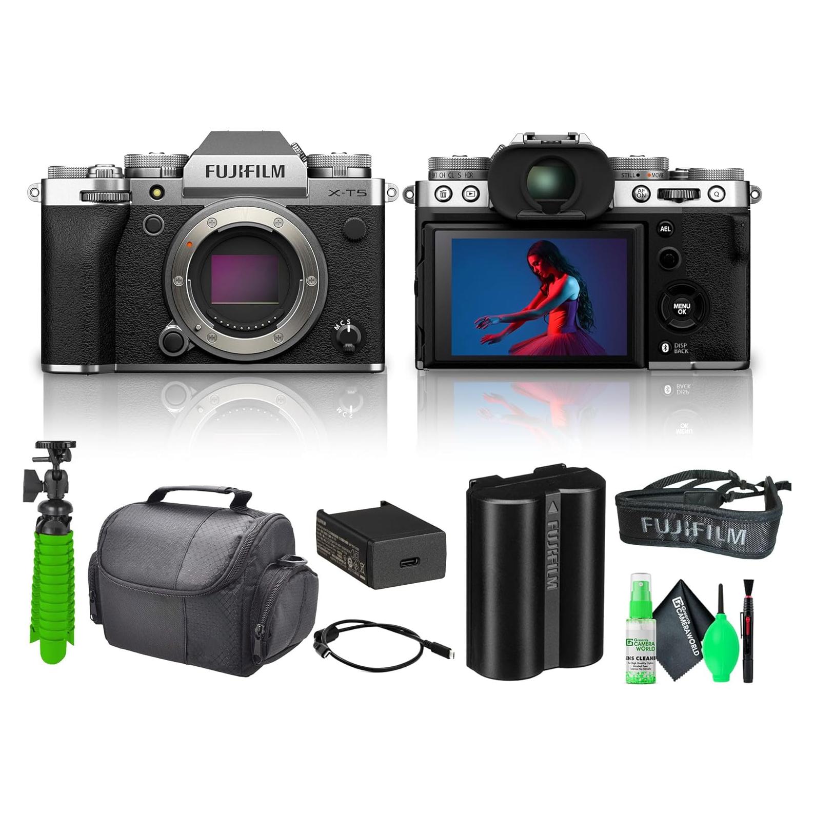 Cámara Digital Sin Espejo Fujifilm X-T5 40MP + Kit de Limpieza