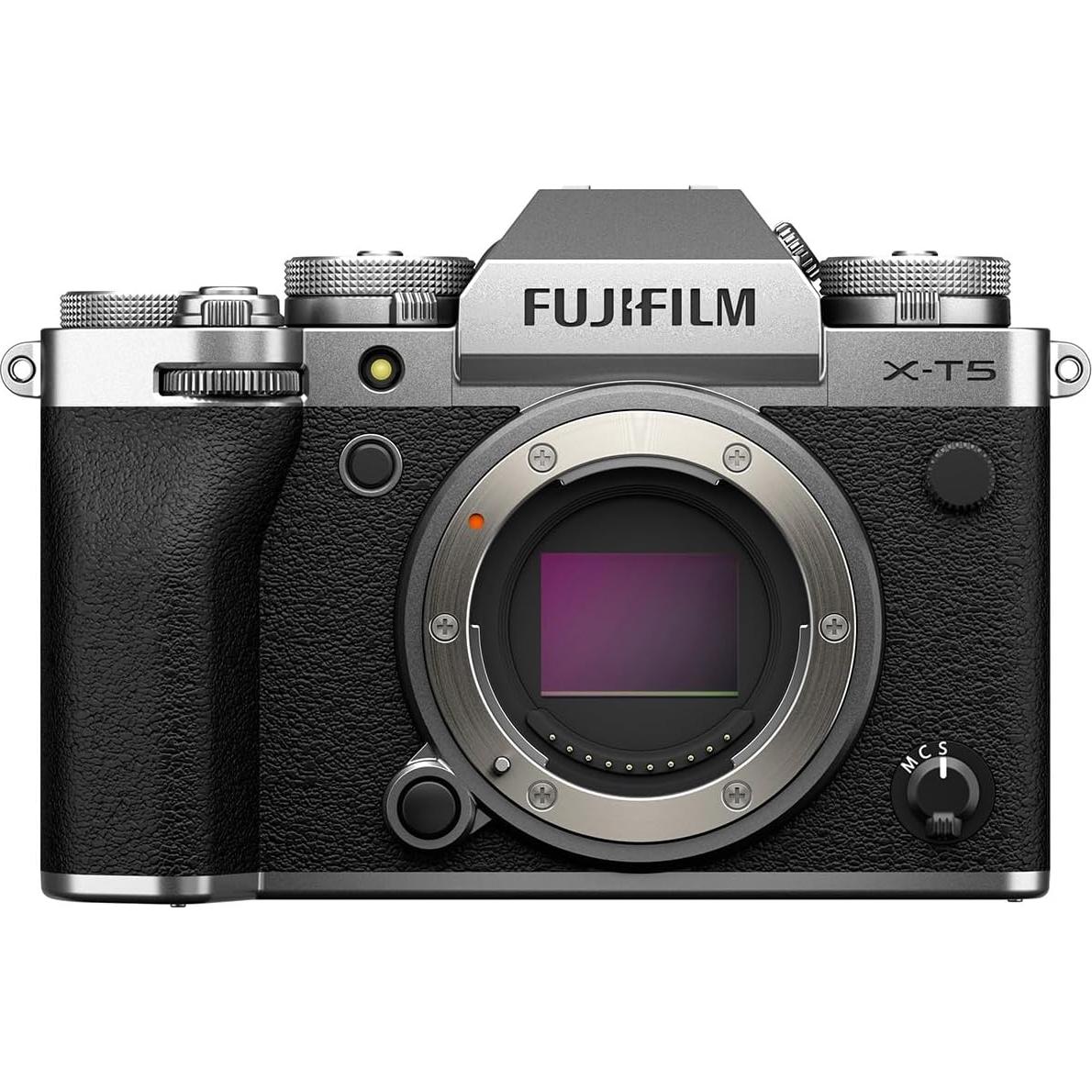 Cámara Sin Espejo Fujifilm X-T5 Plateada con Accesorios