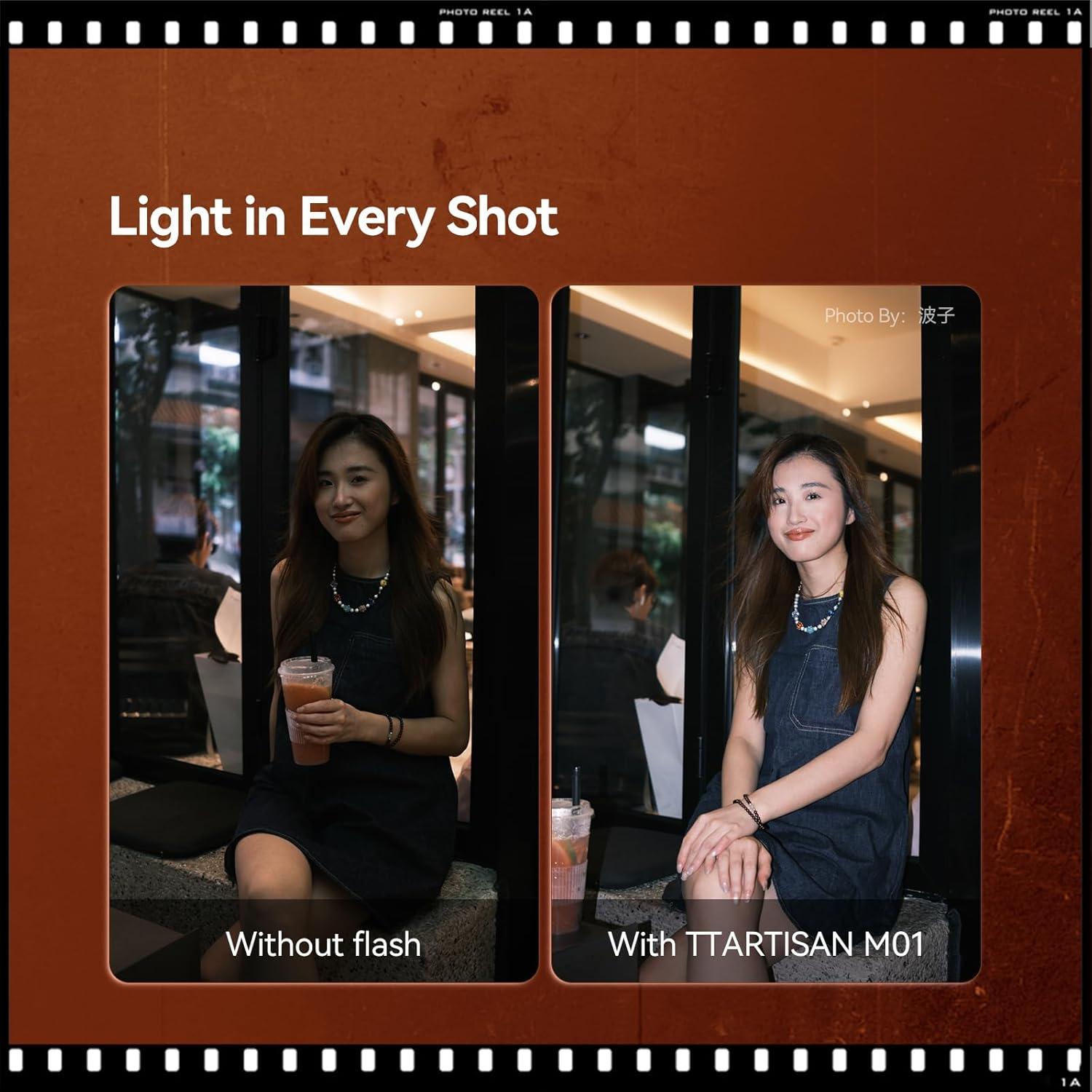 Flash TTARTISAN M01 Mini Speedlite 5600K-200K GN12 para Cámara