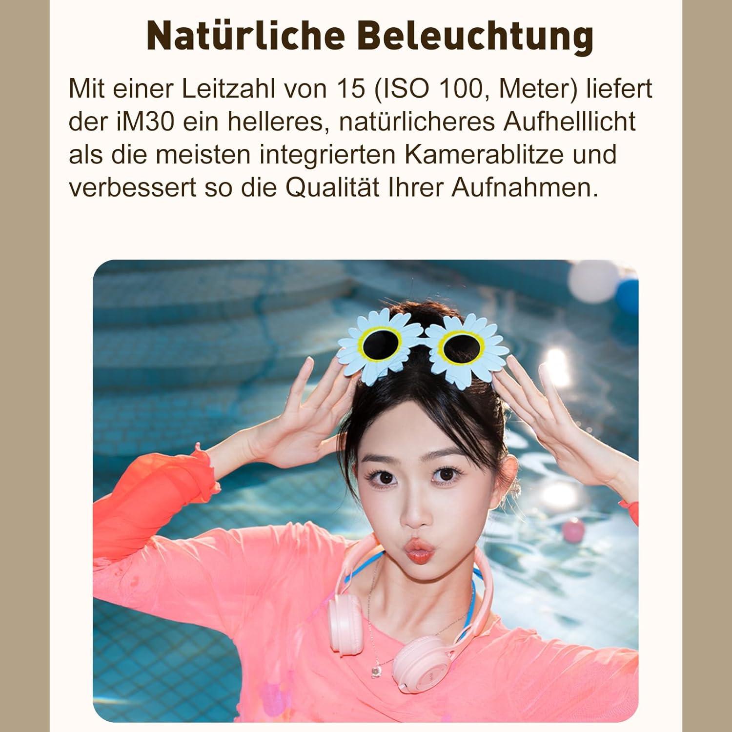 Flash Godox iM30 Mini - GN 15, 7 Niveles de Potencia