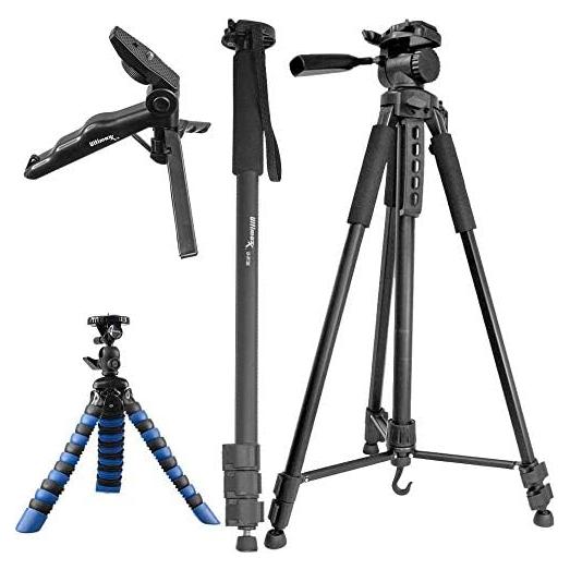 Kit de Trípode Profesional Ultimaxx 75" + Monopod 72" + Gripster