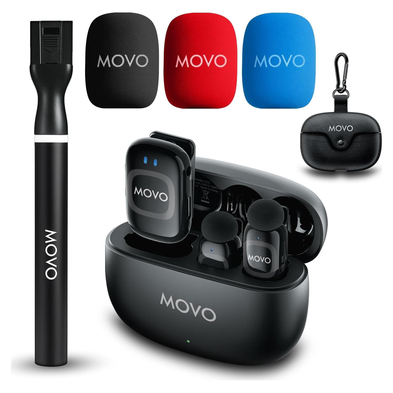 Micrófono Lavalier Inalámbrico Movo NanoMic 3.5mm para DSLR