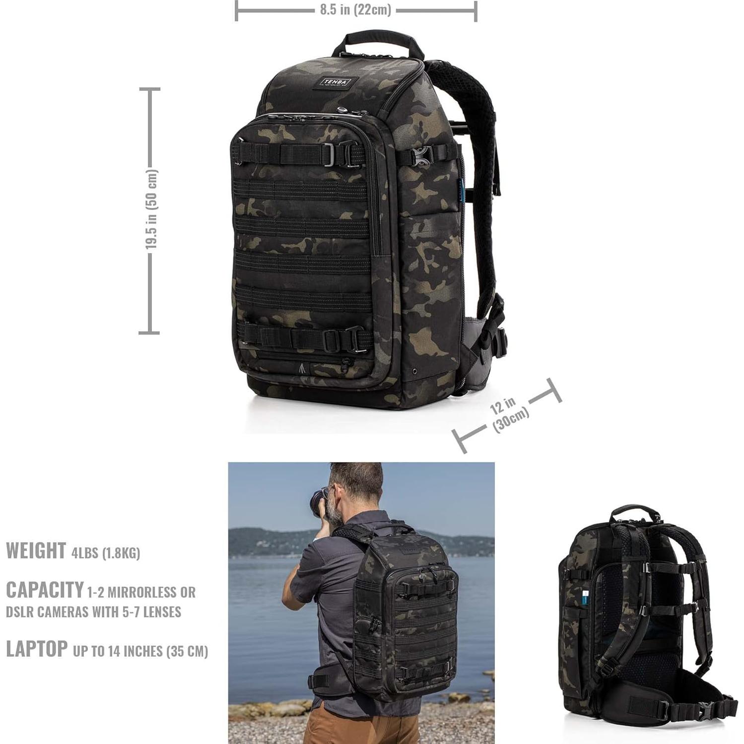 Mochila para Cámara Tenba Axis v2 20L Multicam Negro