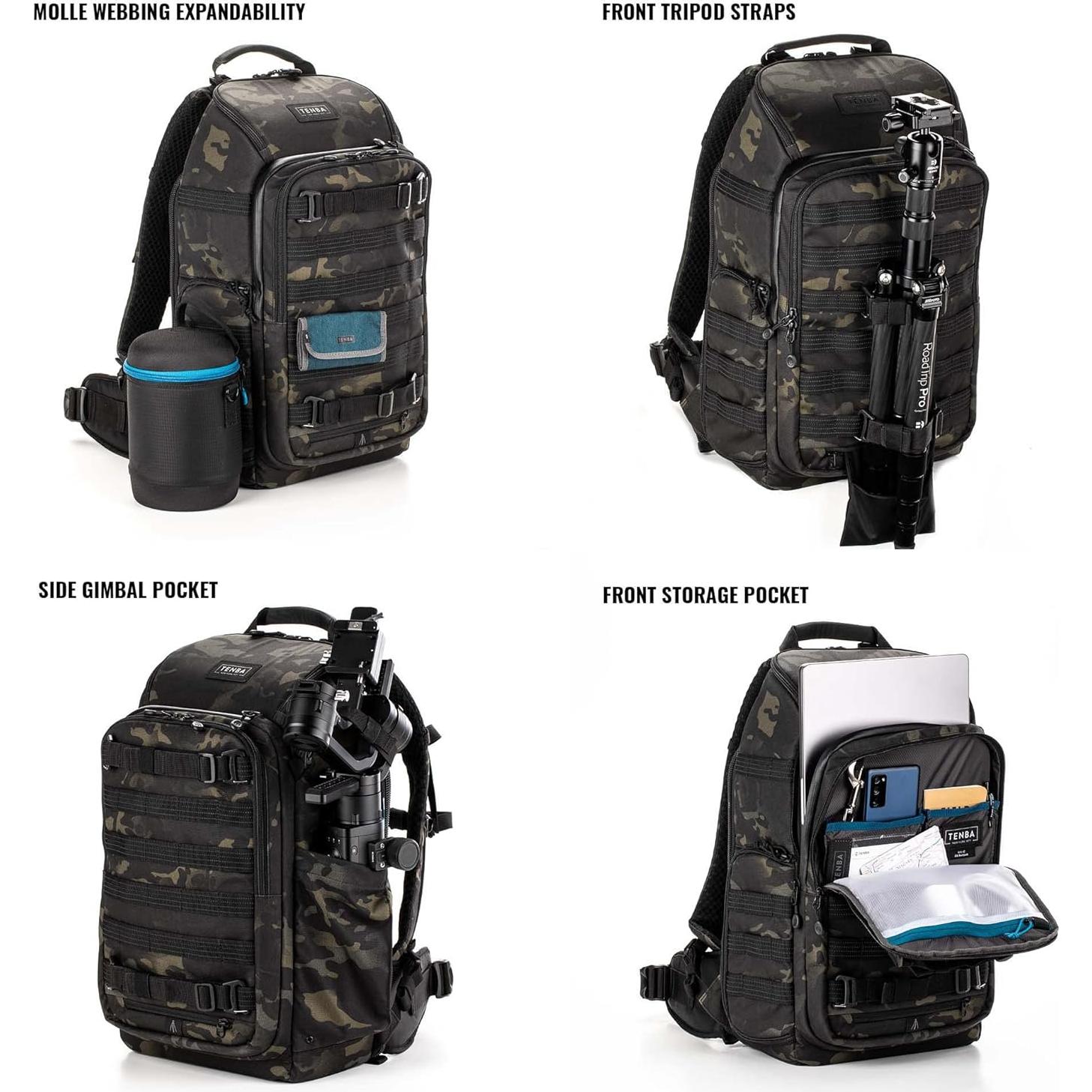 Mochila para Cámara Tenba Axis v2 20L Multicam Negro