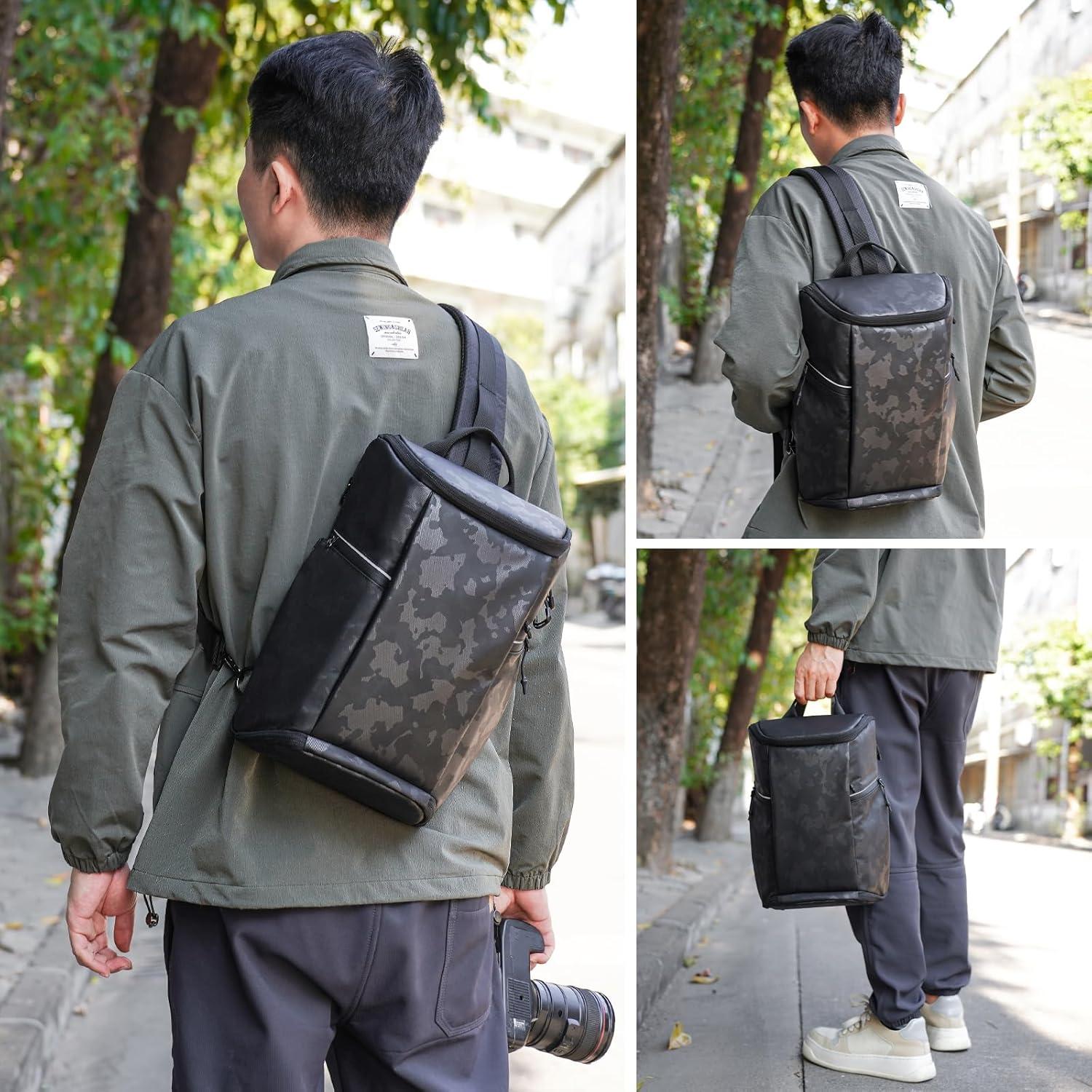 Bolsa de cámara TULLIO Crossbody impermeable 6.5L DSLR SLR