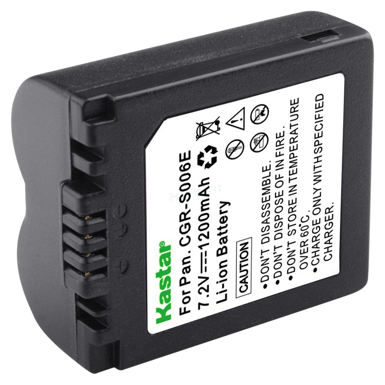 Batería Kastar para Panasonic Lumix CGA-S006 1200mAh 7.2V