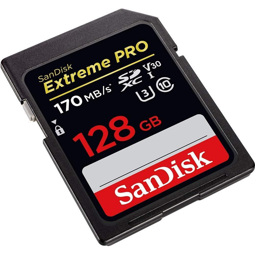 Tarjeta SD SanDisk 128GB Extreme Pro UHS-3 V30 4K + Lector