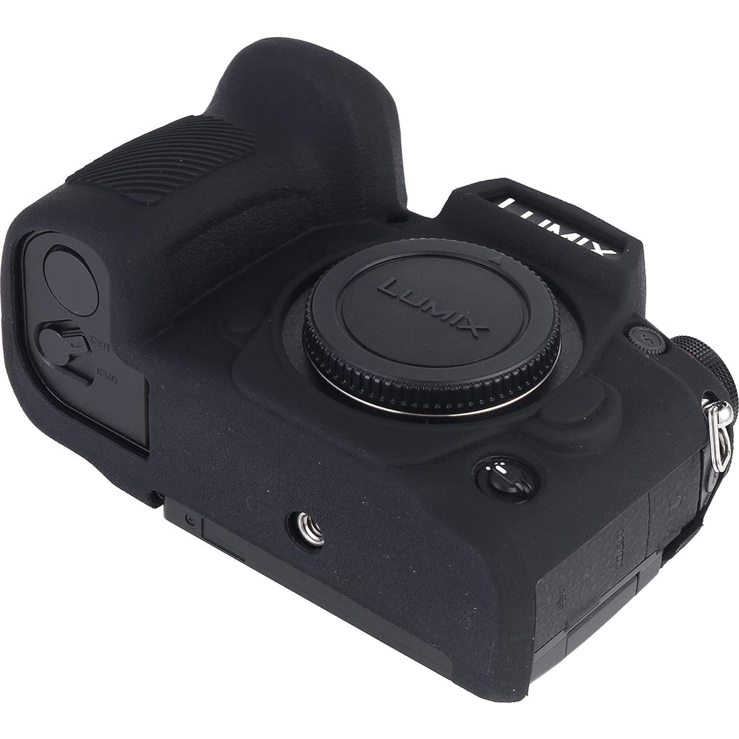 Funda de cámara STSEETOP para Panasonic LUMIX G9 - Silicona negra
