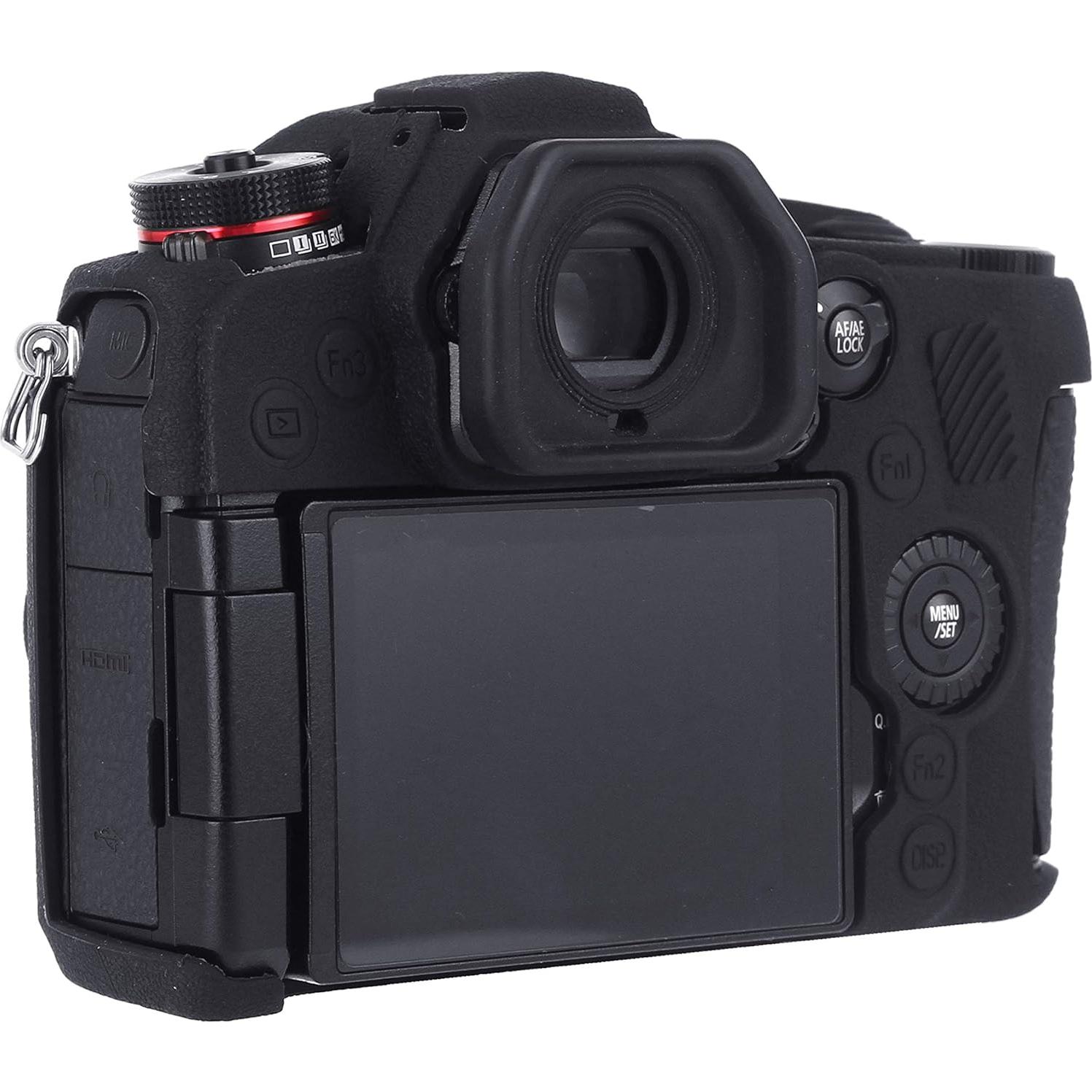 Funda de cámara STSEETOP para Panasonic LUMIX G9 - Silicona negra