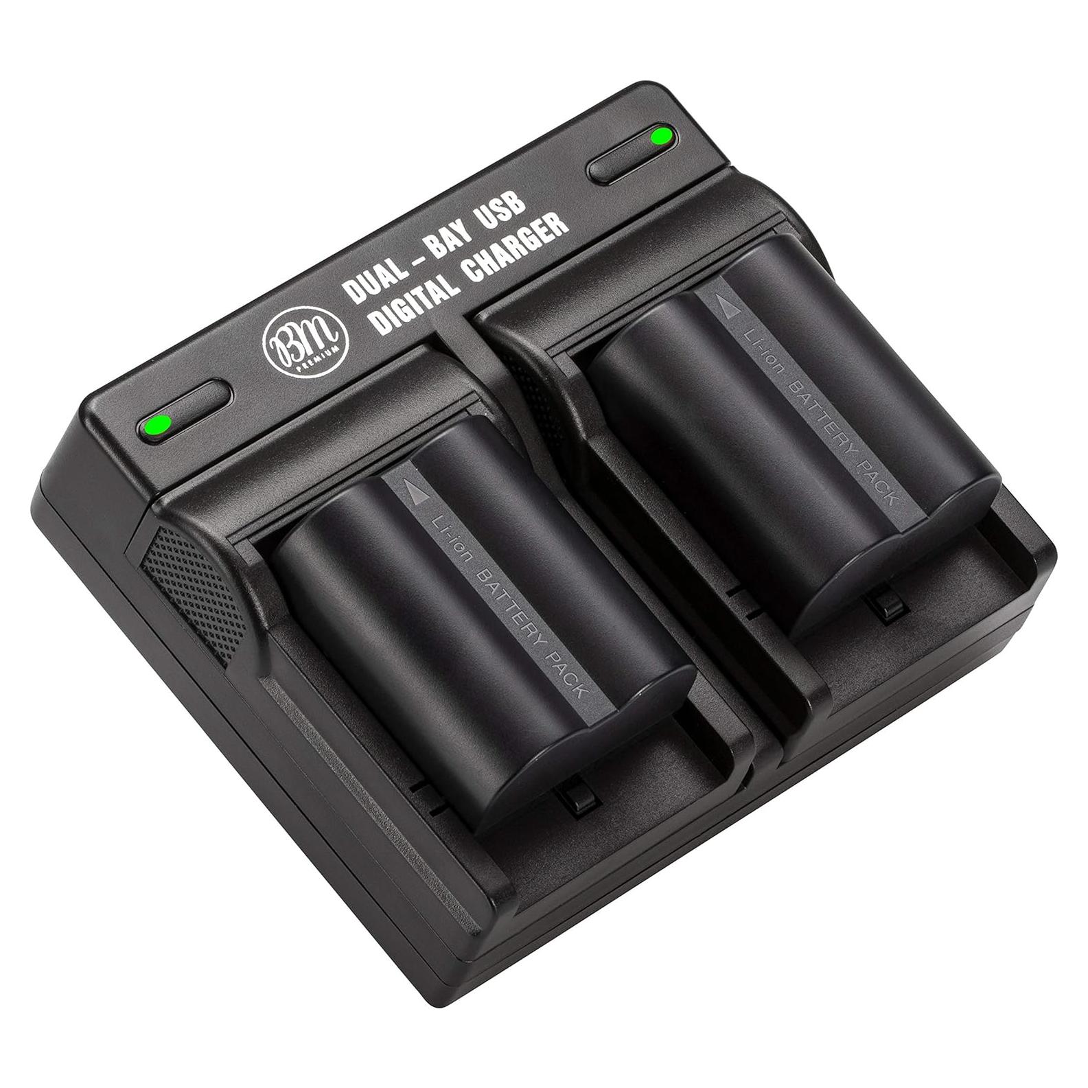 BM Paquete de 2 Baterías CGA-S006 y Cargador Doble para Panasonic