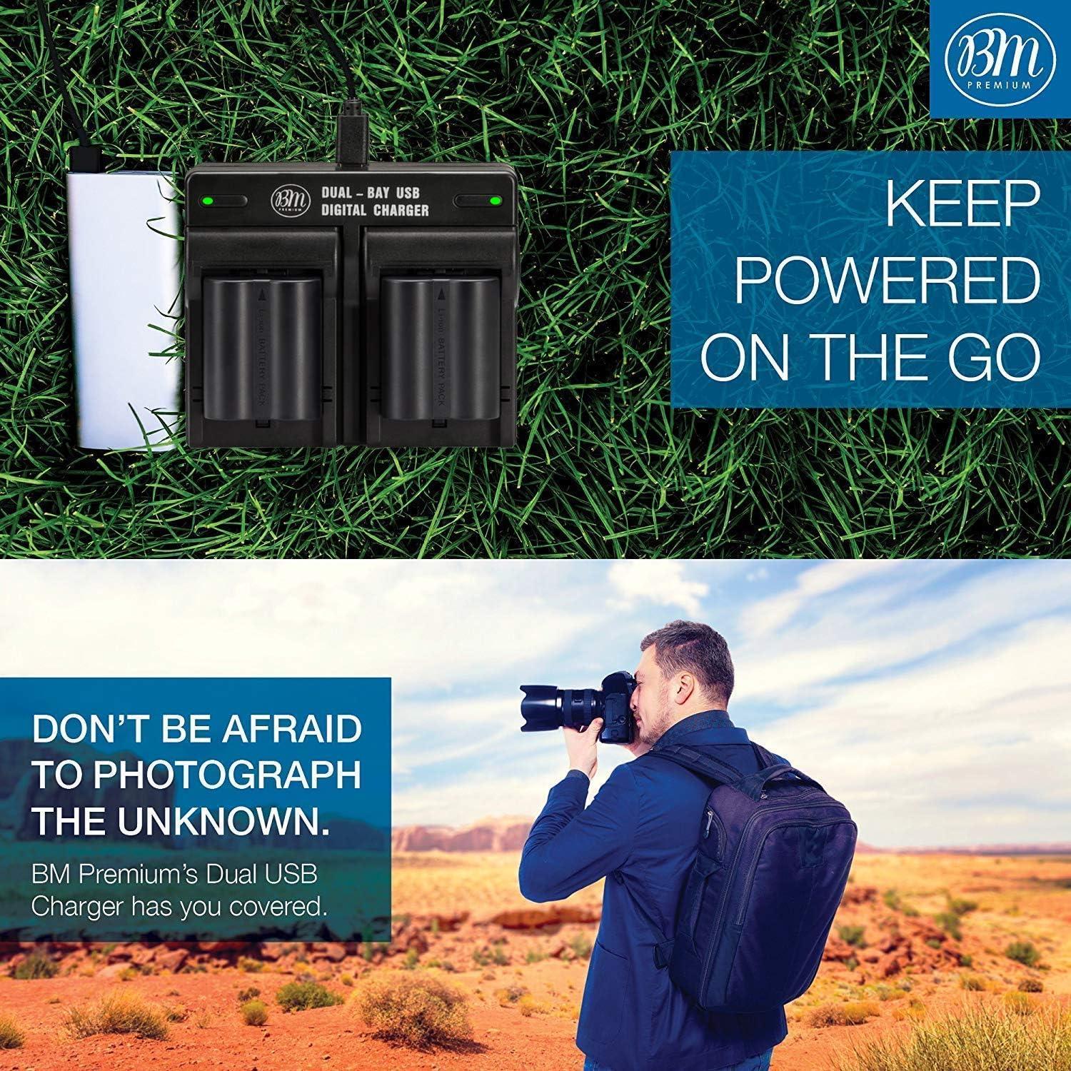 BM Paquete de 2 Baterías CGA-S006 y Cargador Doble para Panasonic