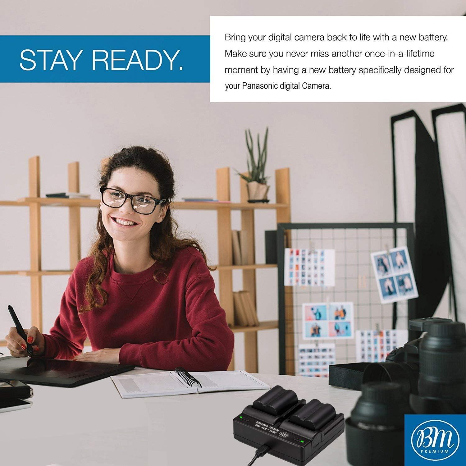 BM Paquete de 2 Baterías CGA-S006 y Cargador Doble para Panasonic