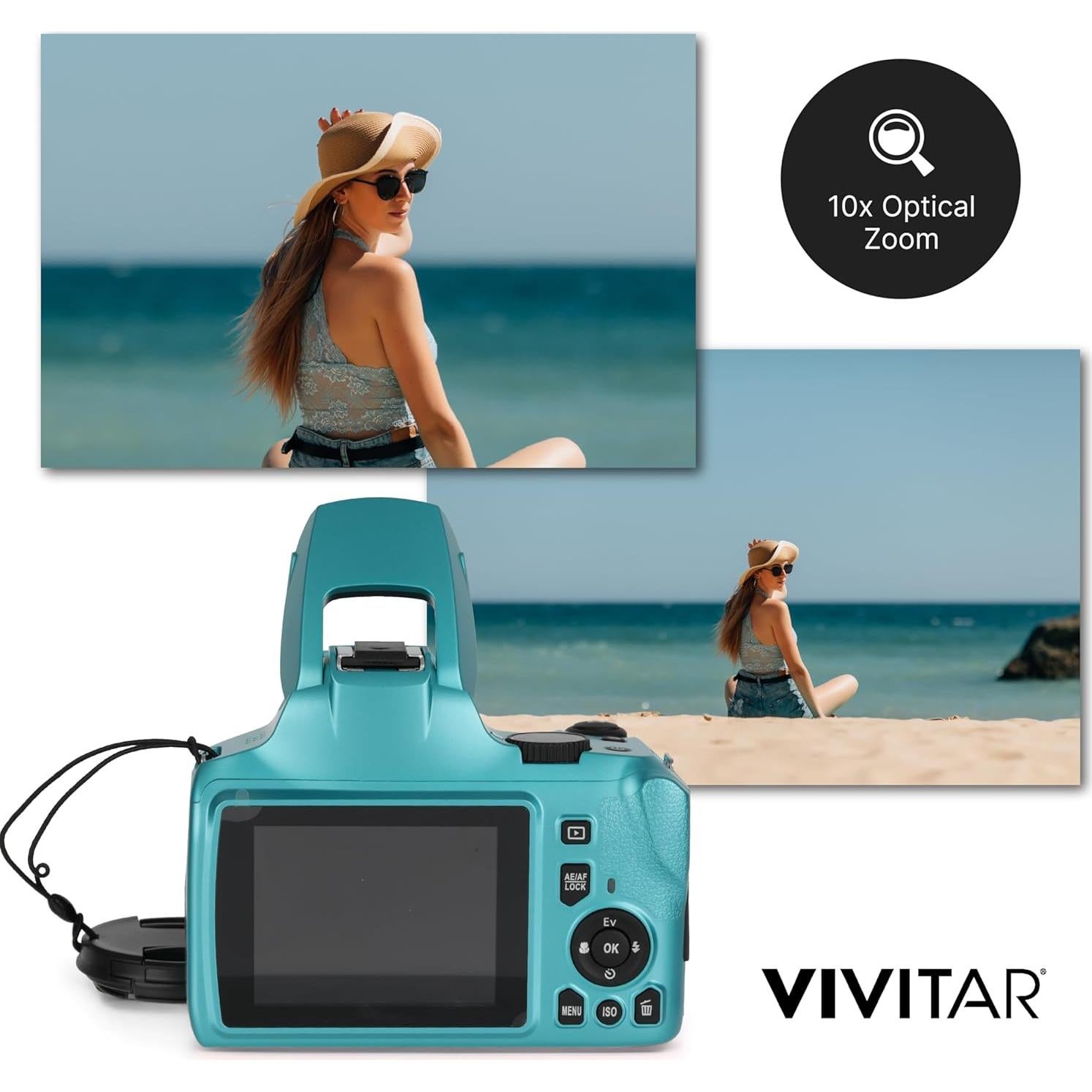 Cámara Digital 4K Vivitar Bridge 10x 64 MP Zoom Óptico