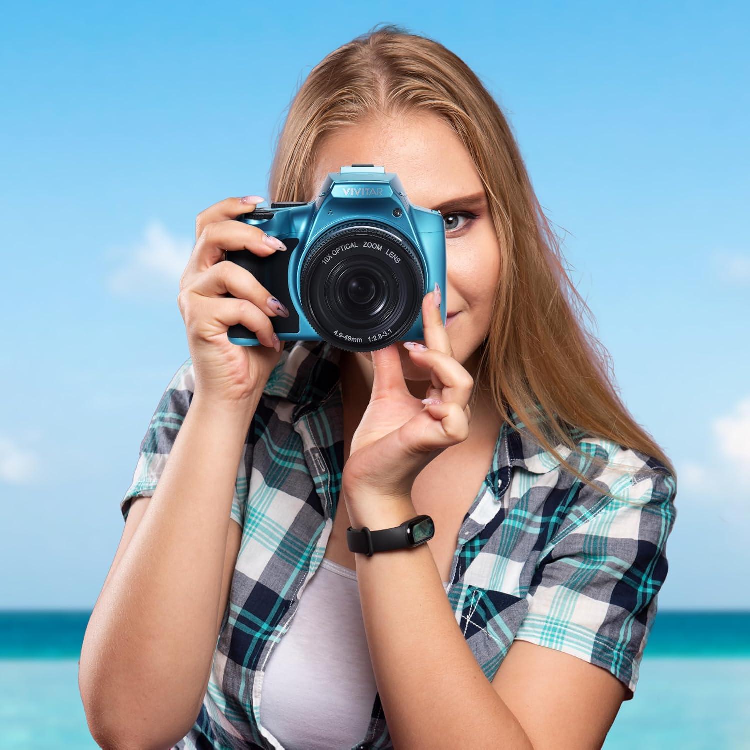 Cámara Digital 4K Vivitar Bridge 10x 64 MP Zoom Óptico