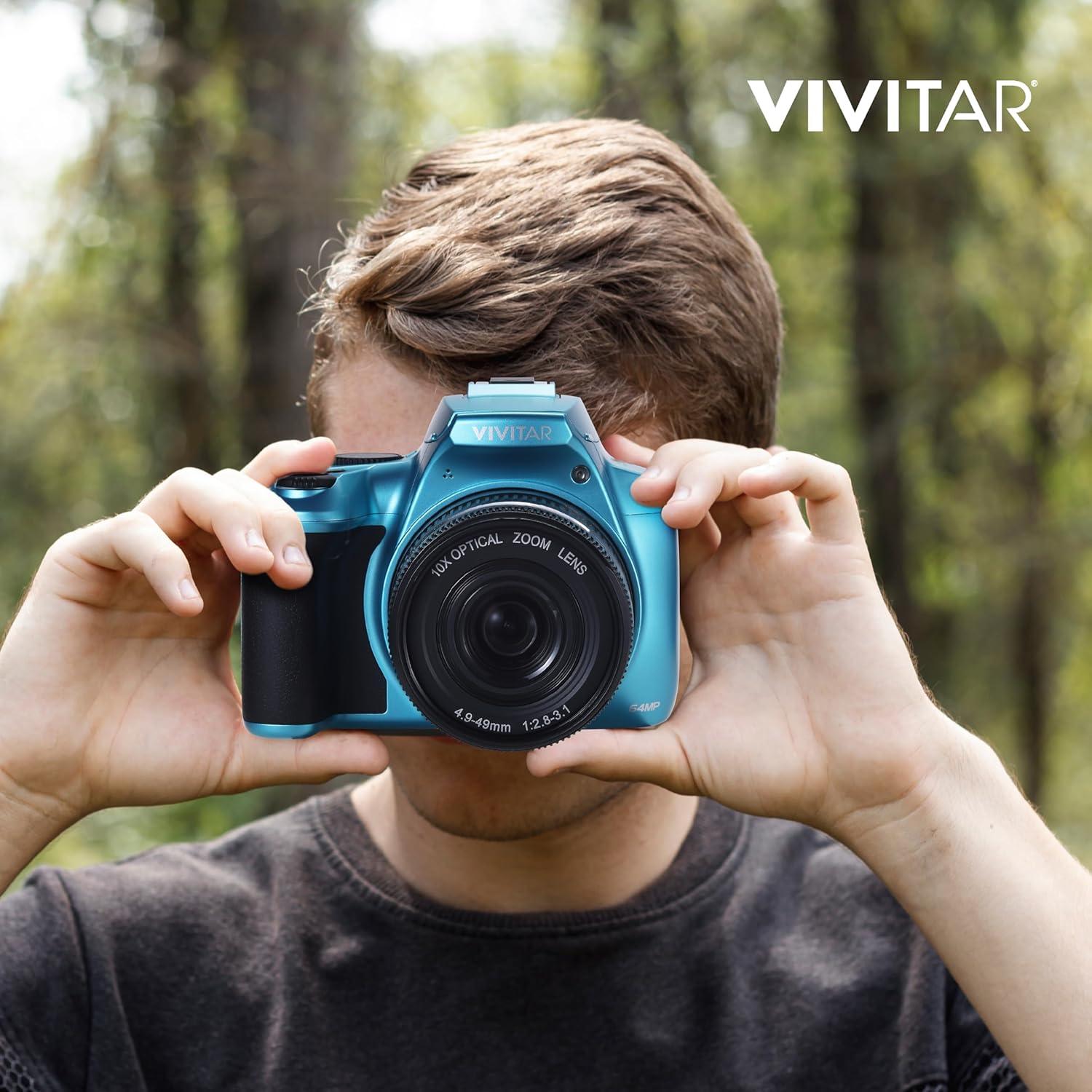 Cámara Digital 4K Vivitar Bridge 10x 64 MP Zoom Óptico