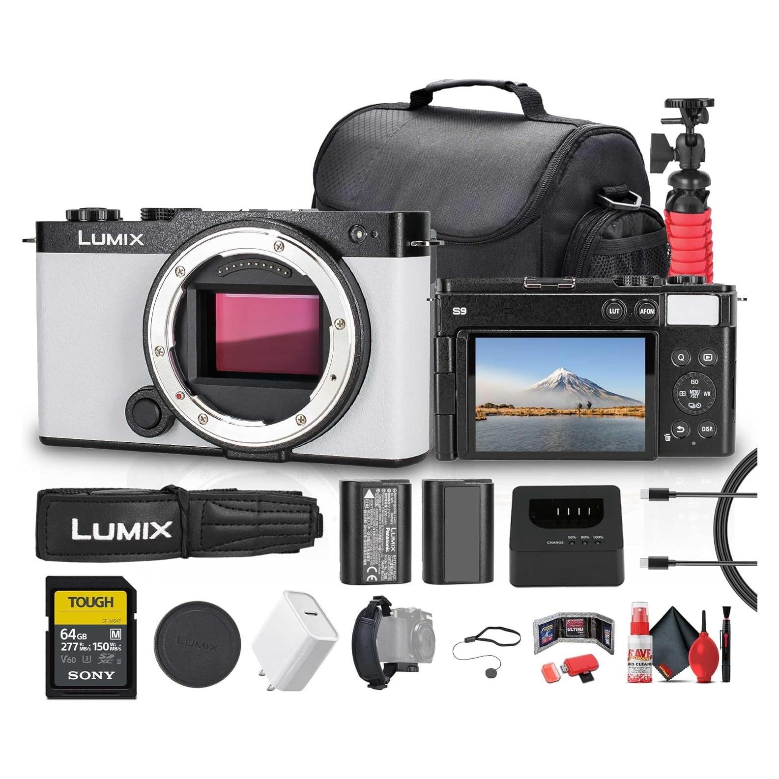 Cámara Sin Espejo Panasonic Lumix S9 Blanca 24.2MP + Accesorios