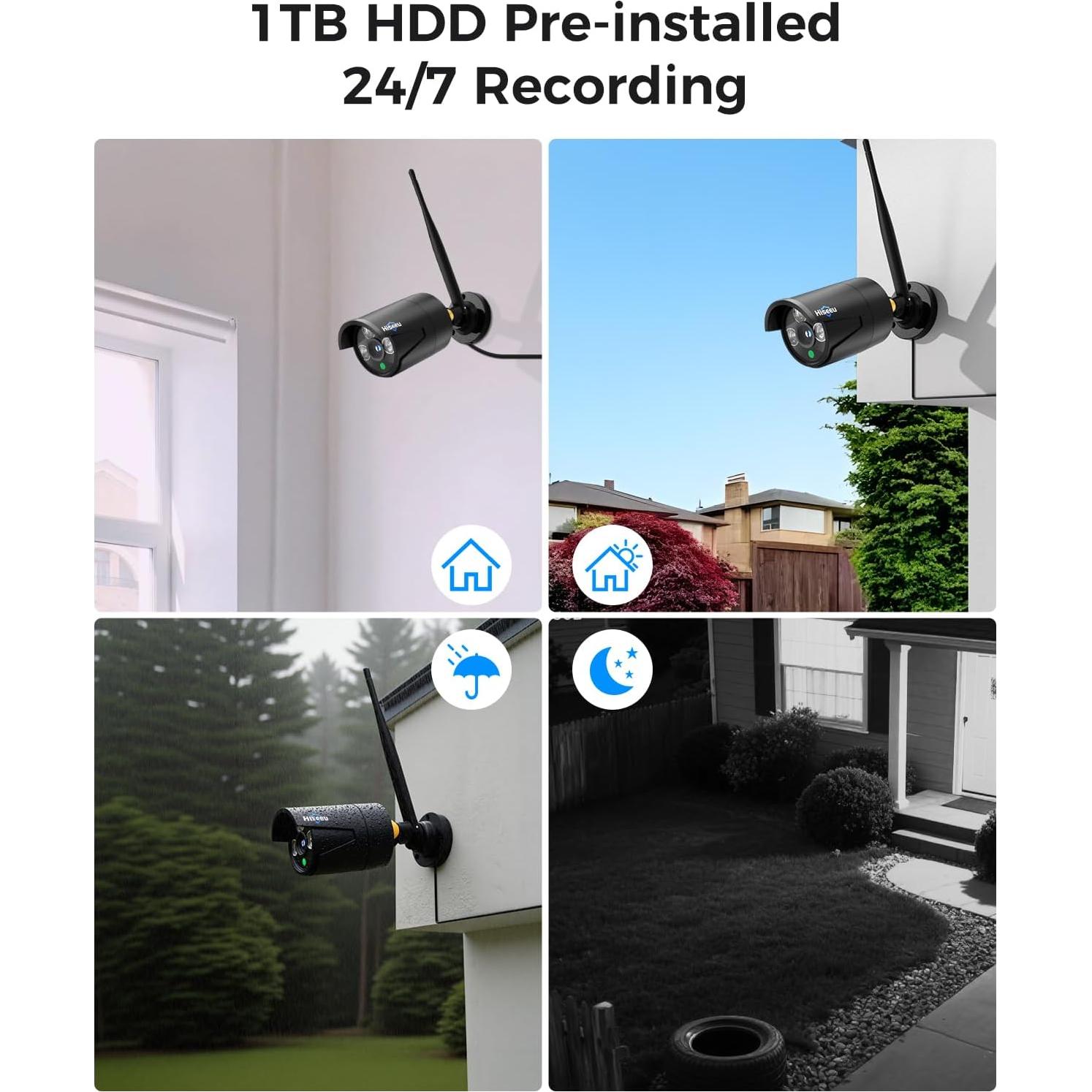 Sistema de Cámara de Seguridad Hiseeu 4K 16CH 1TB 5MP