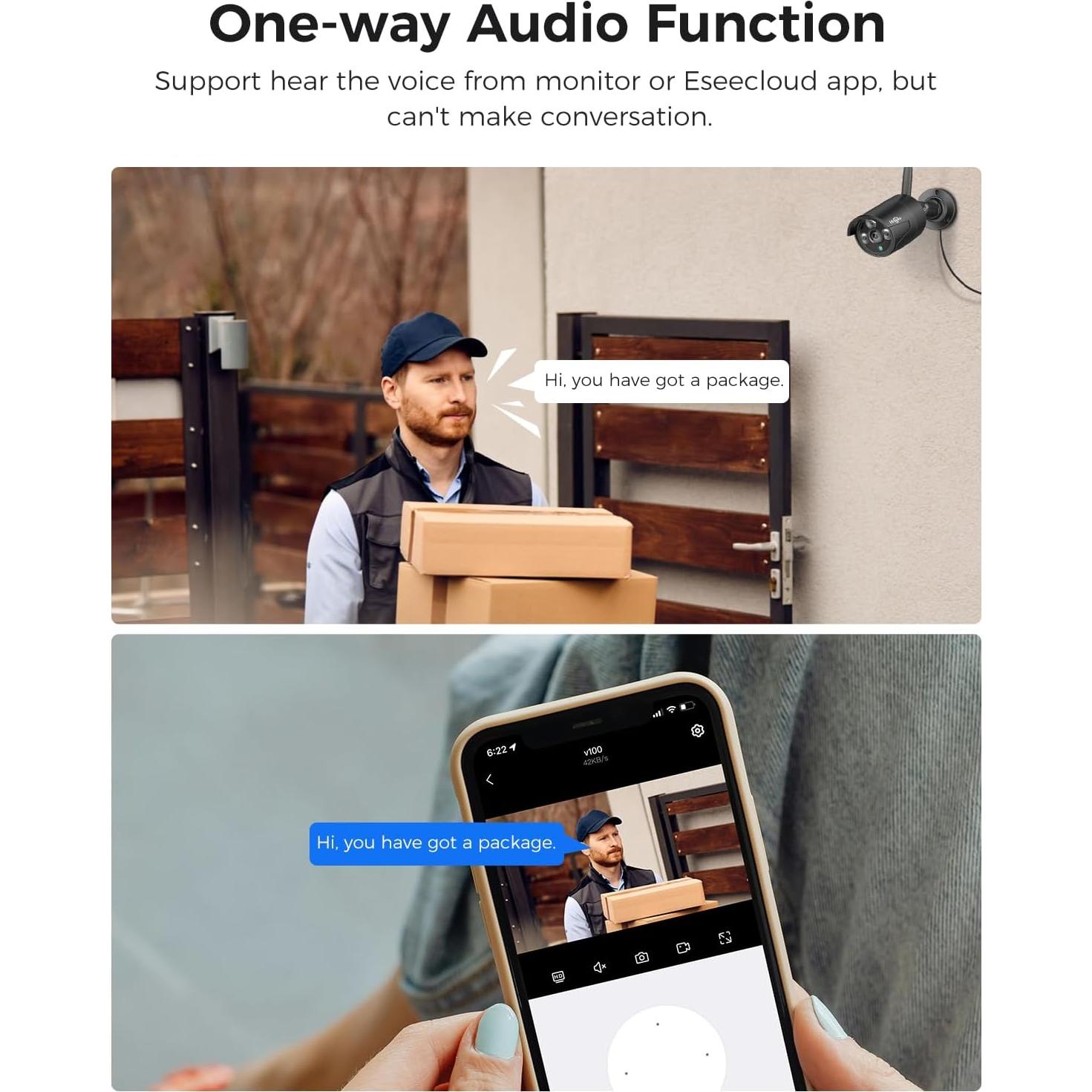 Sistema de Cámara de Seguridad Hiseeu 4K 16CH 1TB 5MP