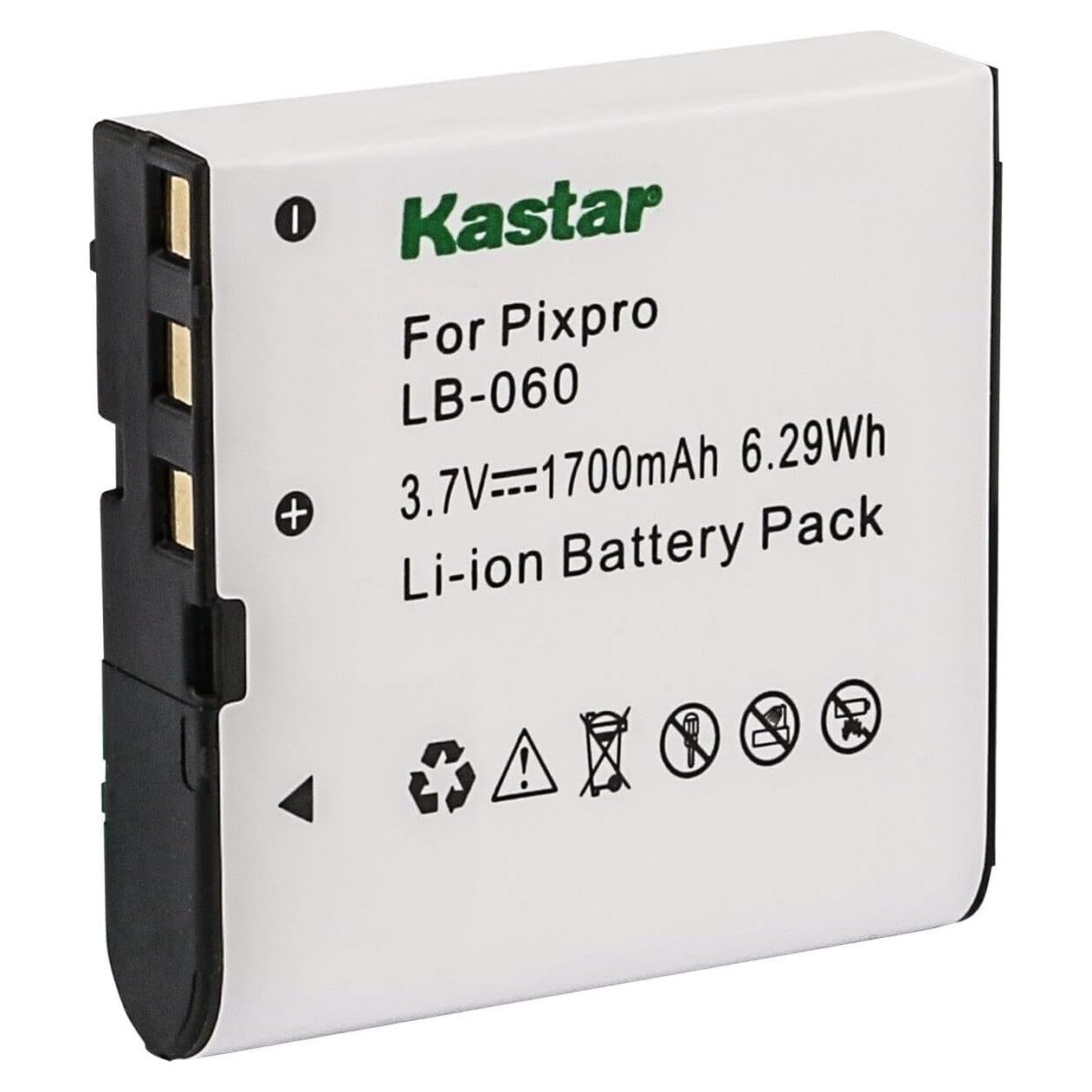 Batería de Reemplazo Kastar LB-060 para Cámaras Kodak y Minolta