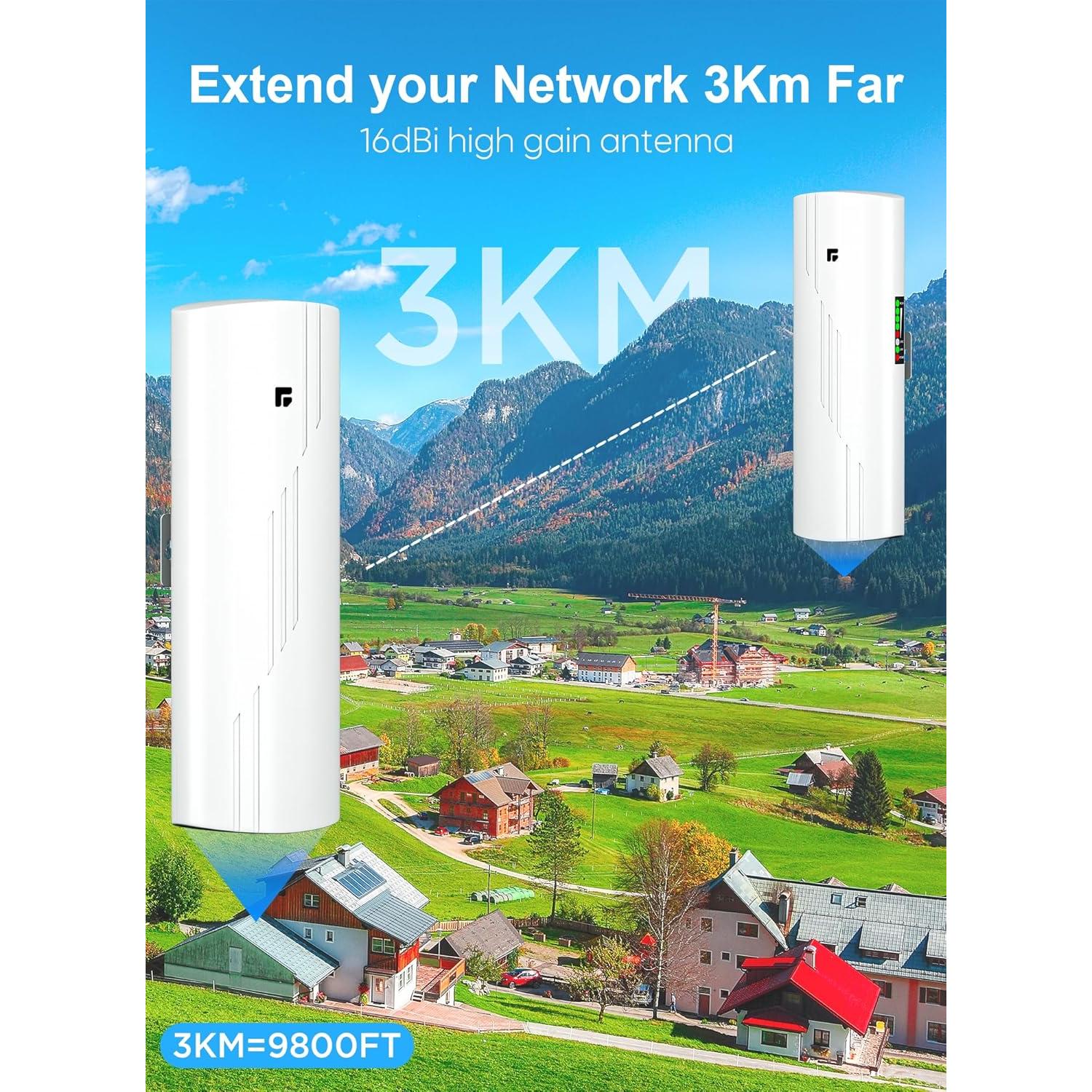 Puente Inalámbrico 5G GoodStory WB610H, Kit 2 Unidades P2P