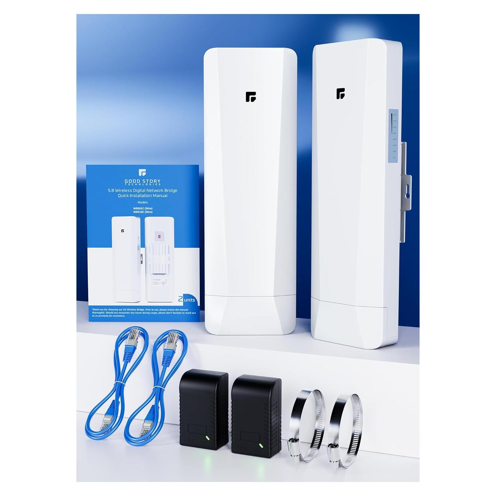 Puente Inalámbrico Exterior GoodStory WB501C 3KM 2-Pack