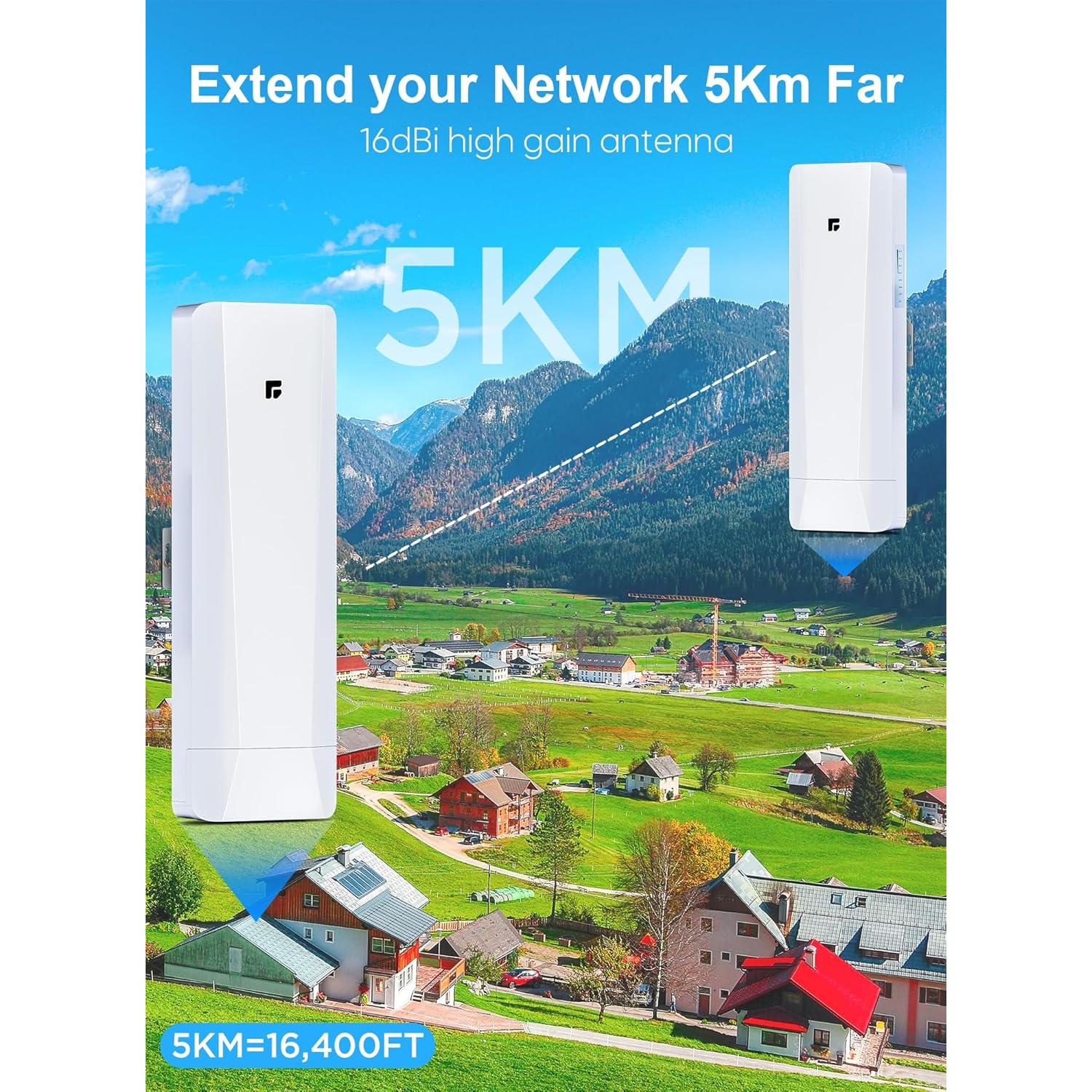 Puente Inalámbrico GoodStory 5KM-3PK, 3 Piezas, 1000Mbps