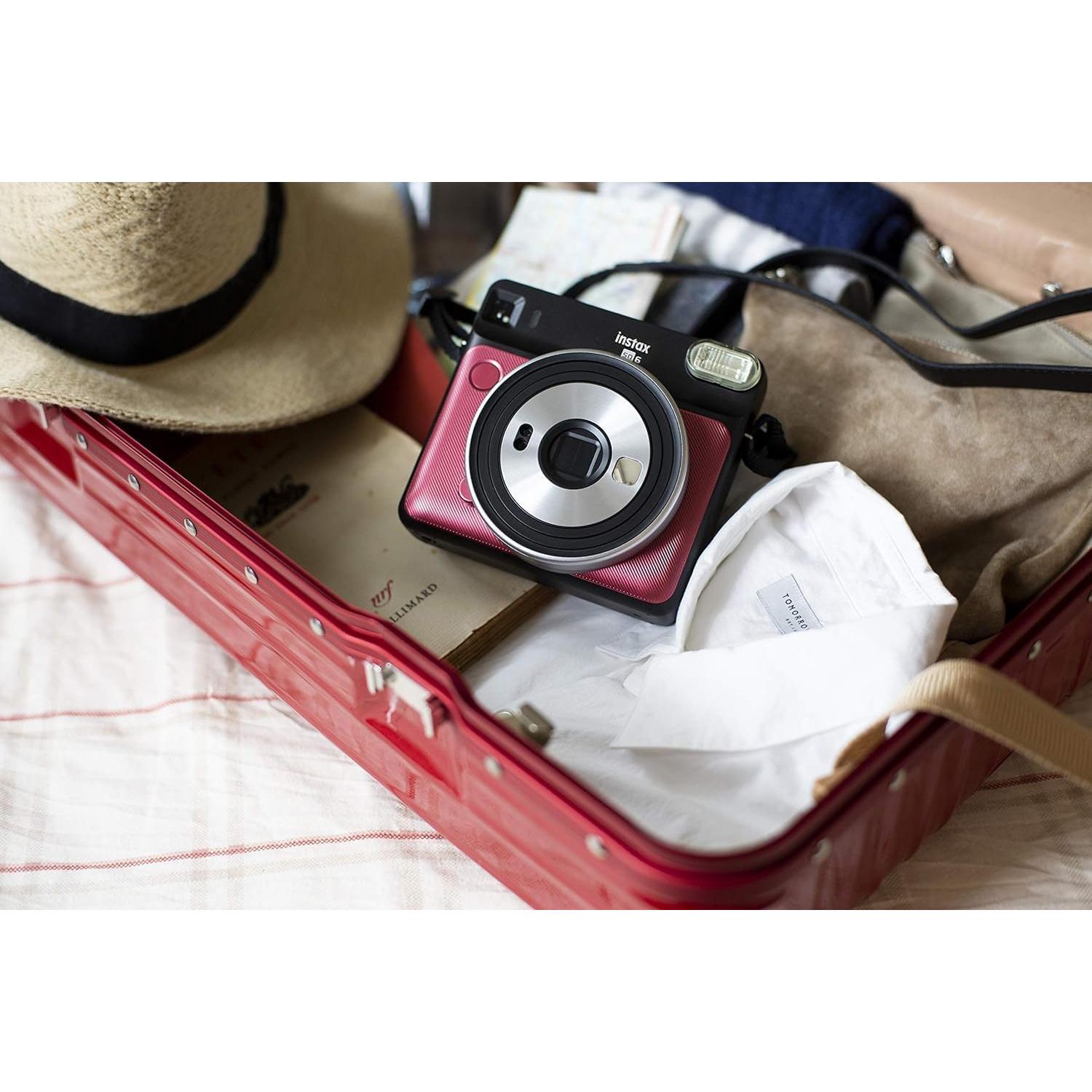Cámara Instantánea Fujifilm Instax Square SQ6 Rojo Rubí + 60 Exposiciones