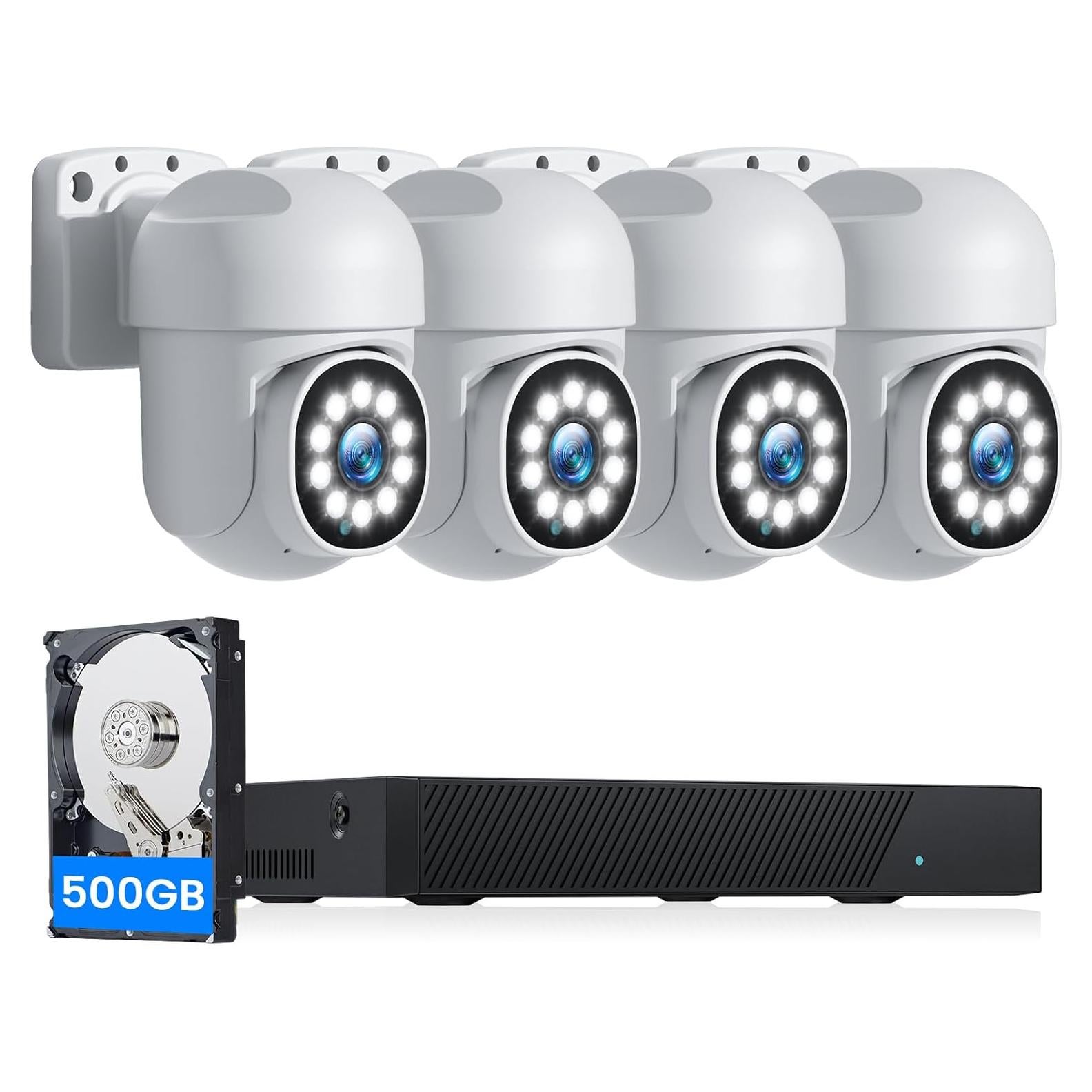 Sistema de Cámara de Seguridad Camcamp 5MP 4 Cámaras POE NVR 8CH