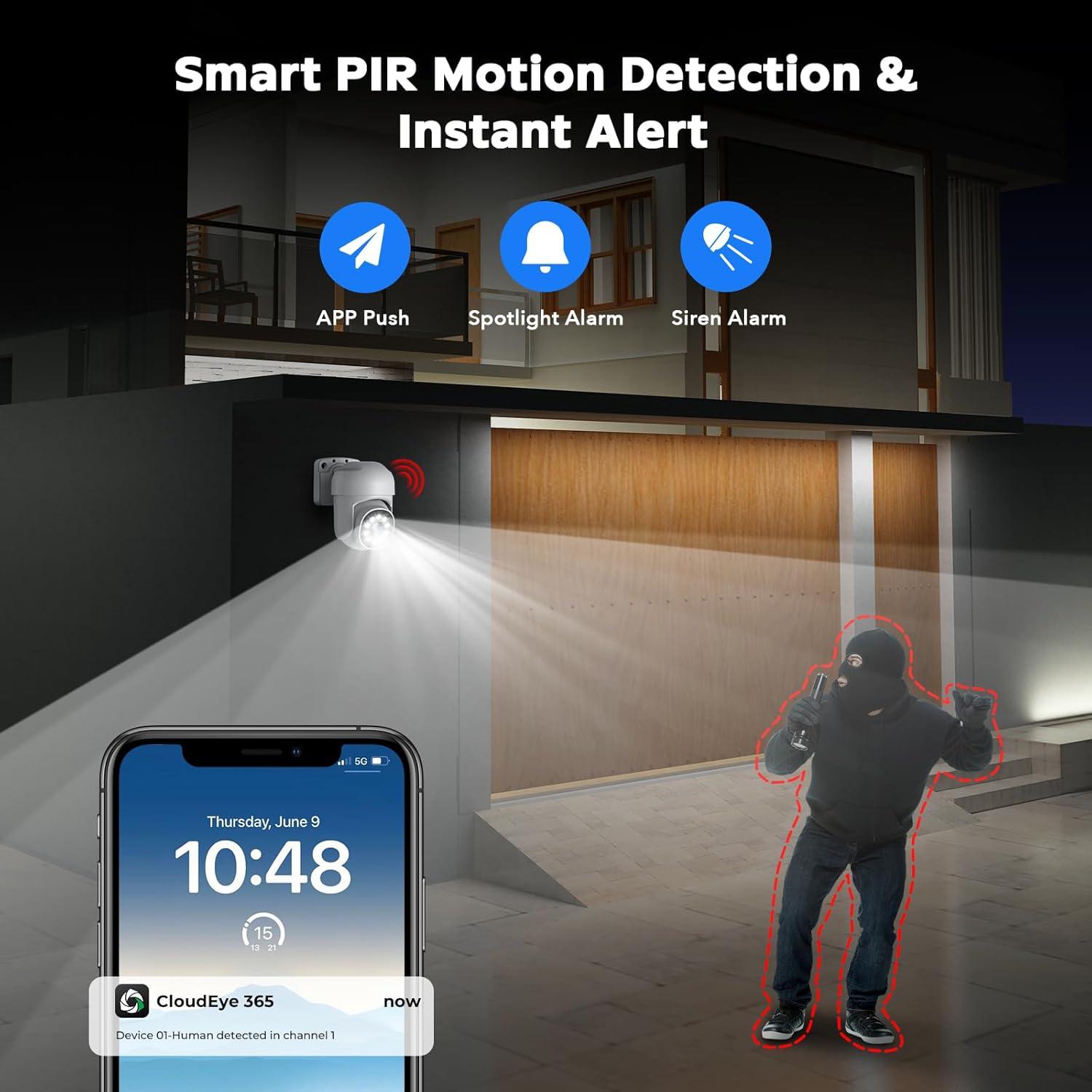 Sistema de Cámara de Seguridad Camcamp 5MP 4 Cámaras POE NVR 8CH