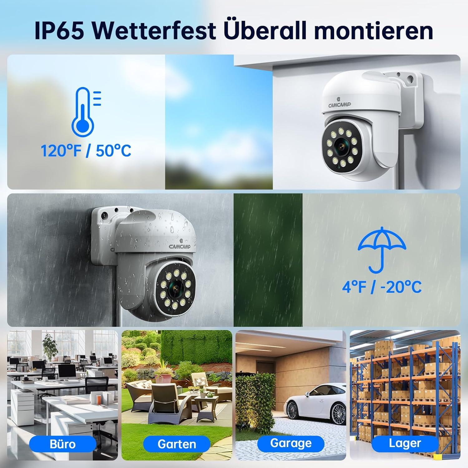 Sistema de Cámara de Seguridad Camcamp 5MP 4 Cámaras POE NVR 8CH