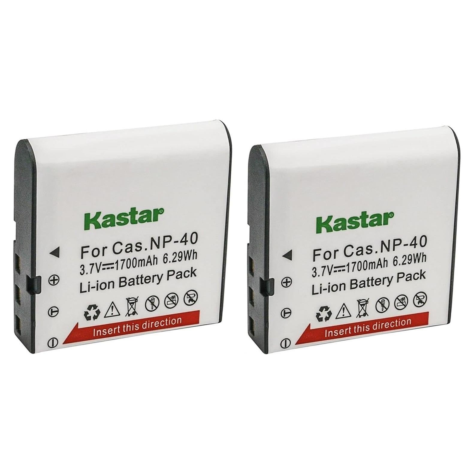 Kastar Paquete de 2 Baterías NP-40 para Cámaras Minolta