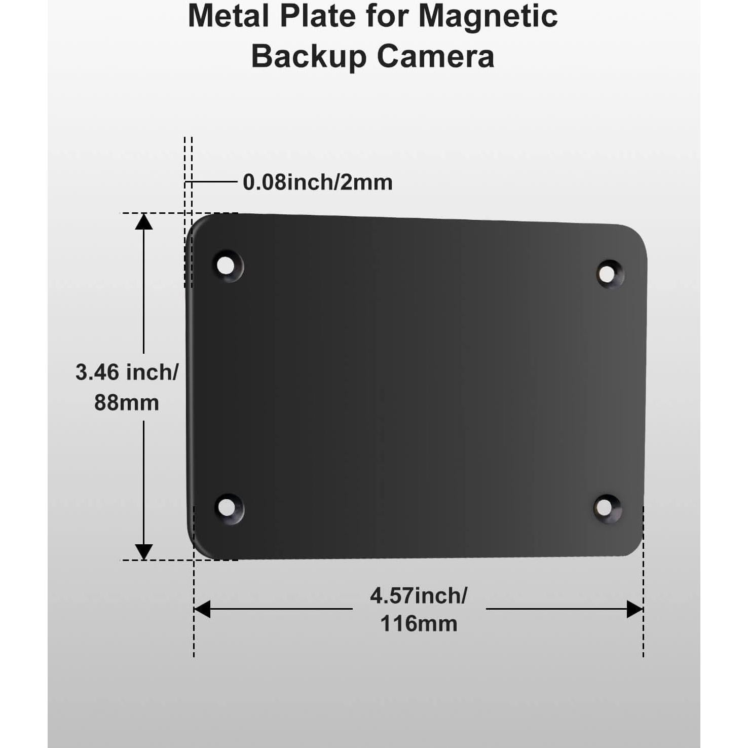 Placa de Metal STONVUE para Cámara de Respaldo Inalámbrica 11.6x8.8cm