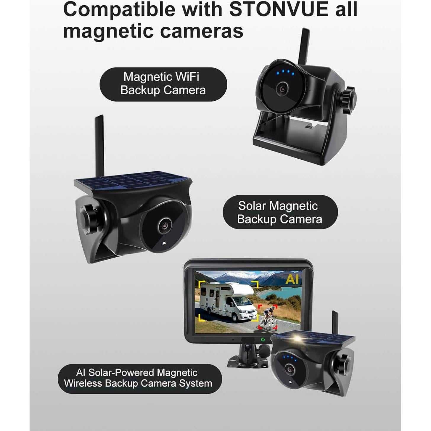 Placa de Metal STONVUE para Cámara de Respaldo Inalámbrica 11.6x8.8cm