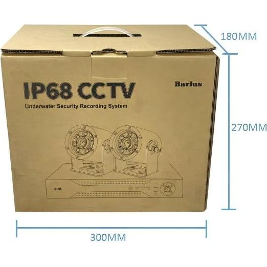 Cámara de Seguridad Submarina Barlus H.265 5MP IP68 con HDD 1TB