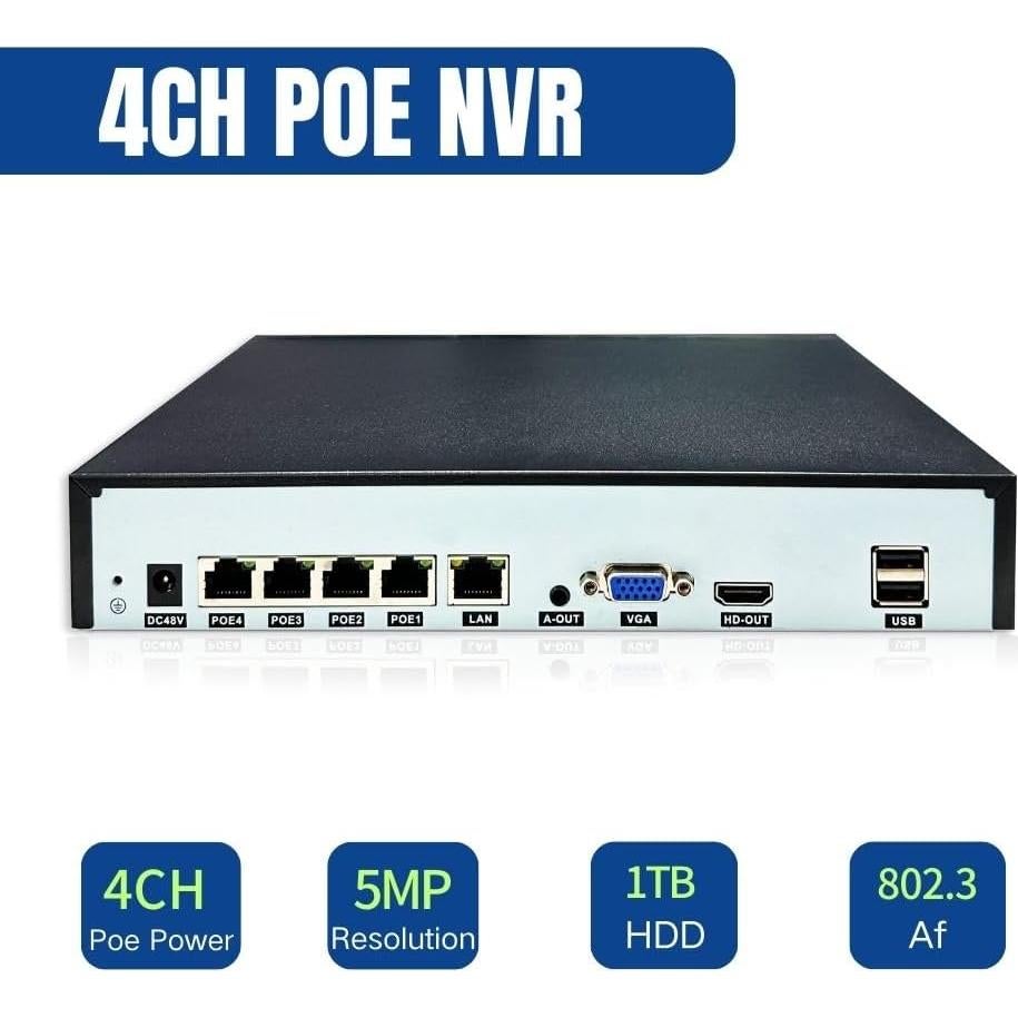 Cámara de Seguridad Submarina Barlus H.265 5MP IP68 con HDD 1TB