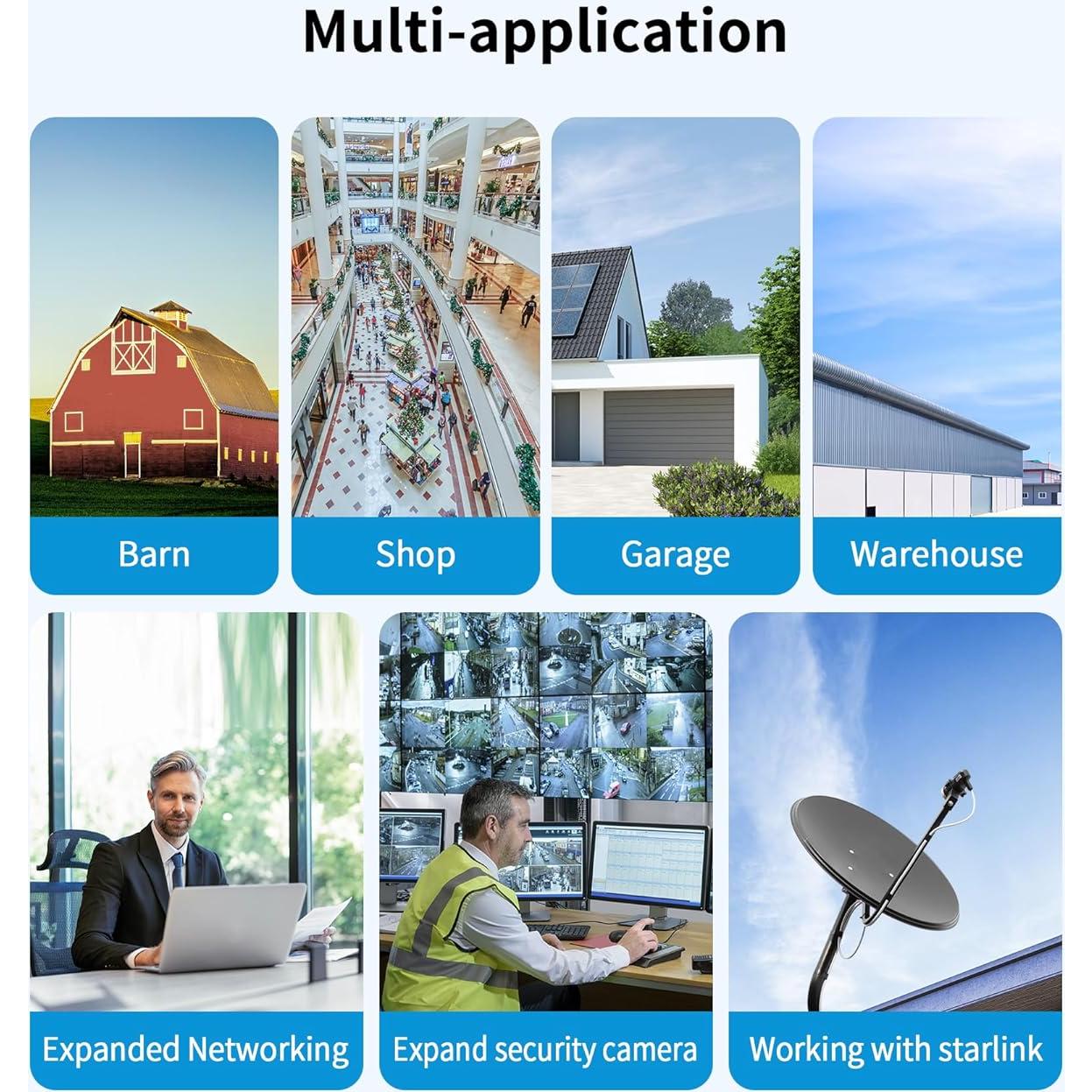 Puente Inalámbrico NGTeco NG-CPE820 5KM 14dBi Exterior