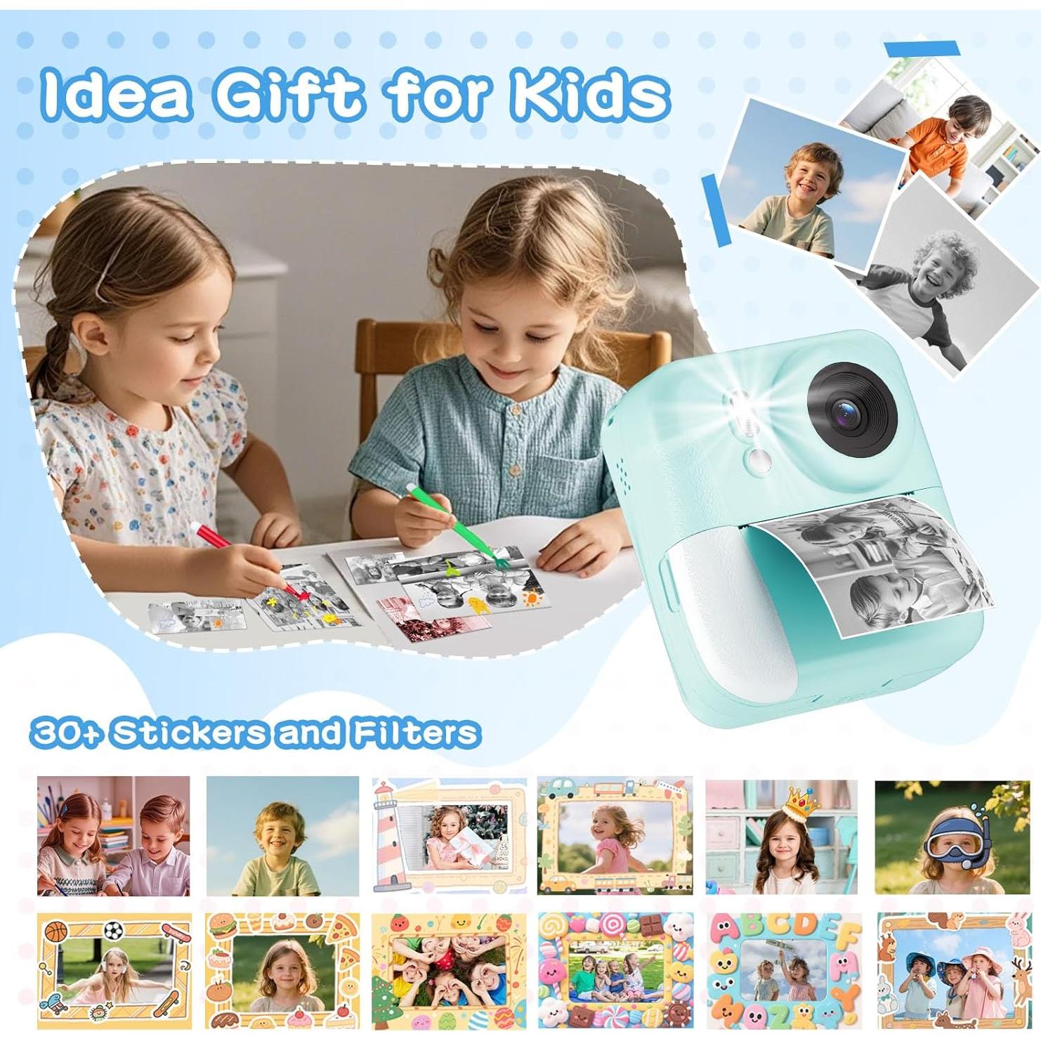 Cámara Instantánea para Niños MINIBEAR Q10 48MP Azul