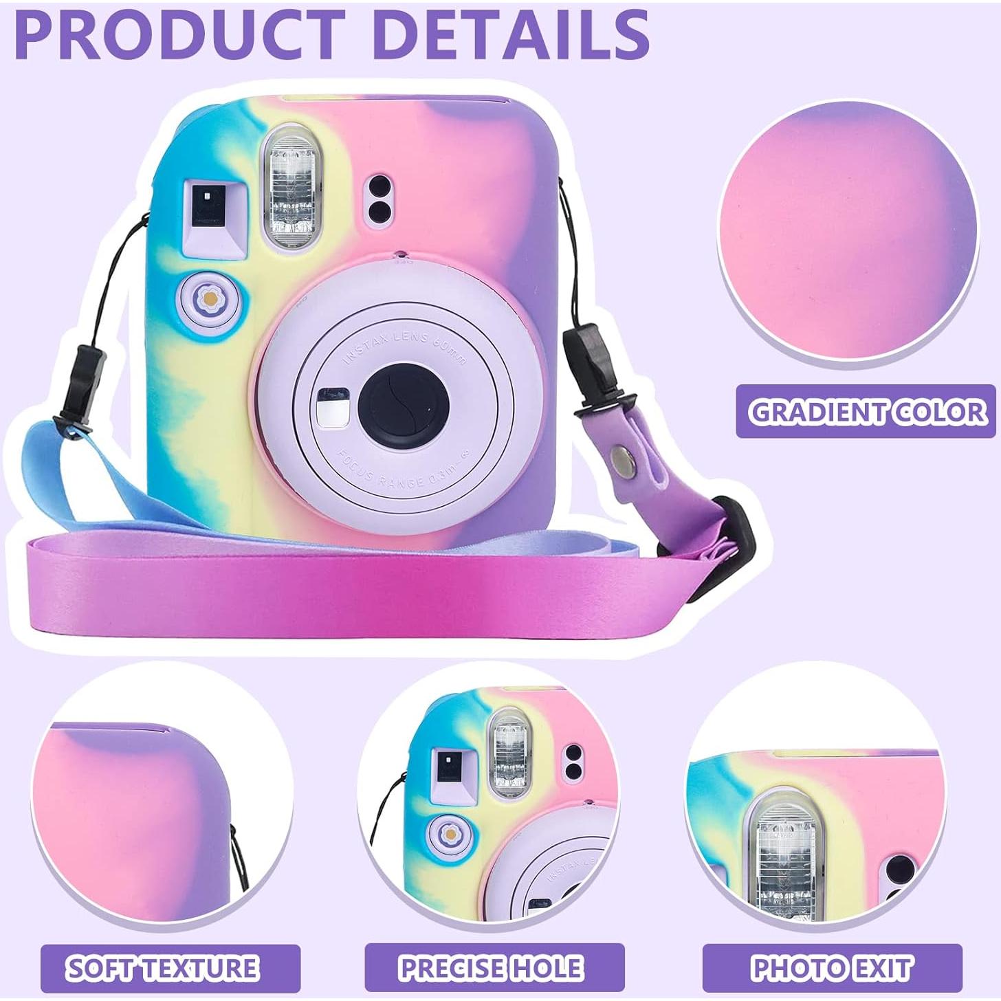 Funda de Silicona CAIYOULE para Fujifilm Instax Mini 12 - Degradado Oscuro