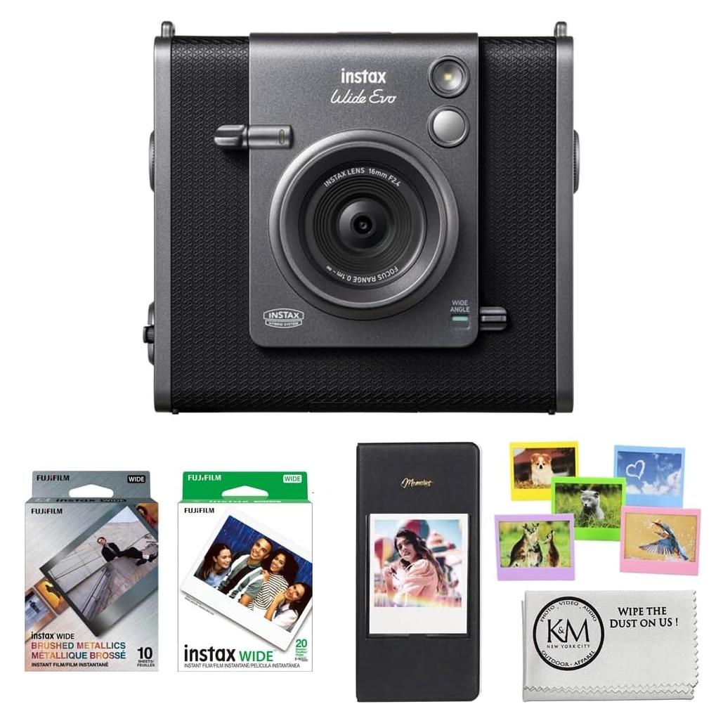 Cámara Instantánea Híbrida Fujifilm Instax Wide EVO con 30 Exposiciones