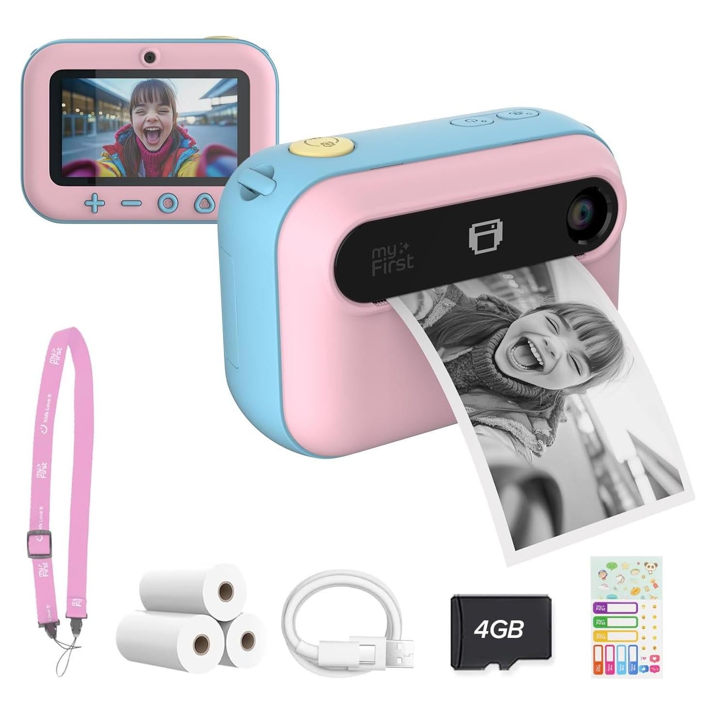 Cámara Digital Instantánea myFirst Insta 20 - 16MP, Algodón de Azúcar