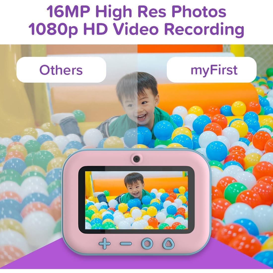 Cámara Digital Instantánea myFirst Insta 20 - 16MP, Algodón de Azúcar