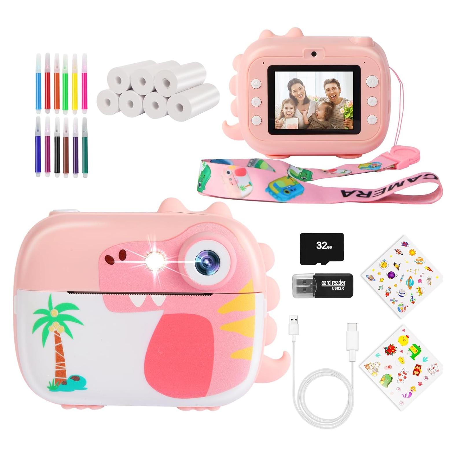 Kids Camera Instant Print,Children Digital Camera Toys with HD Video for Kids Aged 3-12,Christmas Birthday Festival Present for Girls Boys,with 7 Rolls Instant Paper,M3