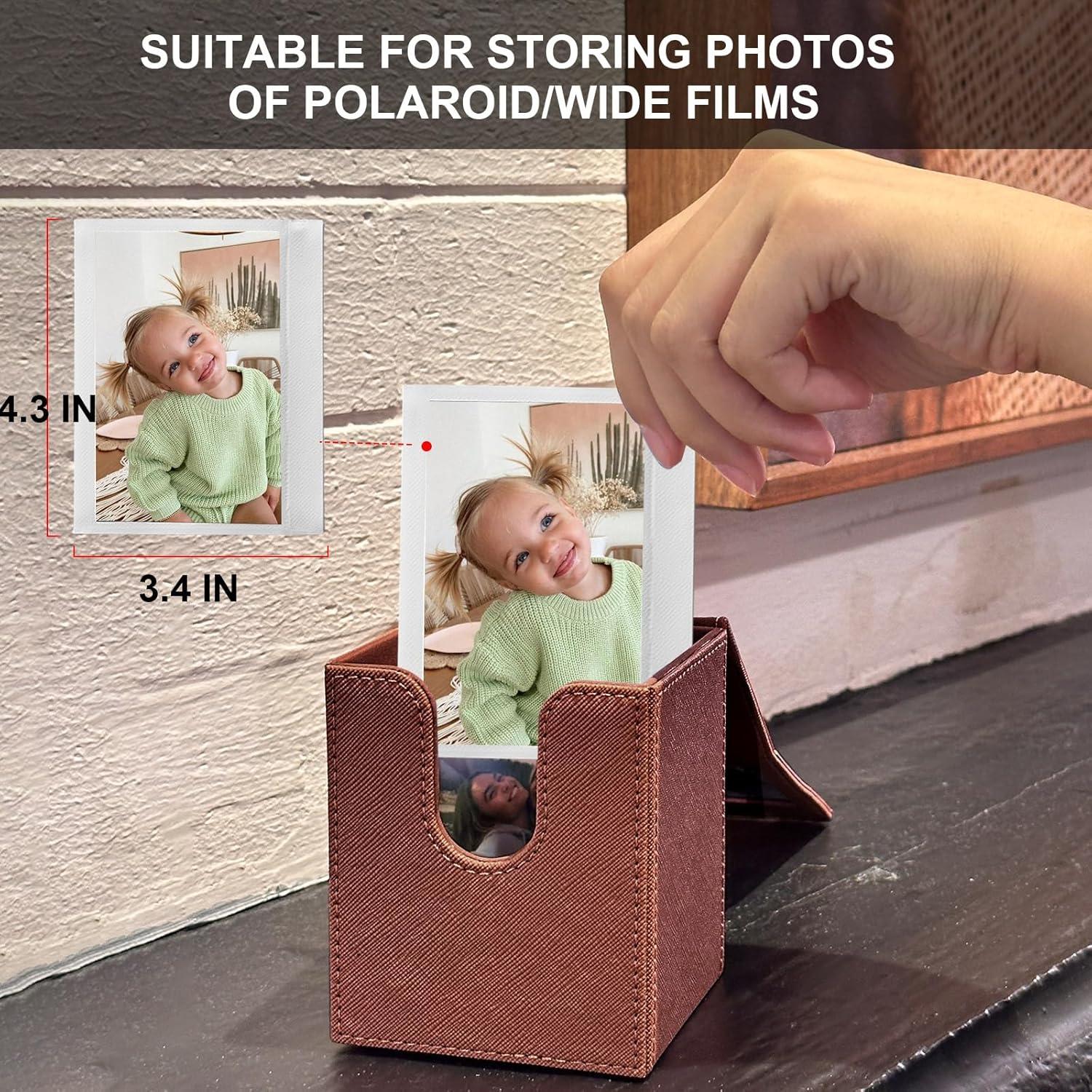 Funda para Fotos Instantáneas WOGOZAN Marrón - 50+ Películas