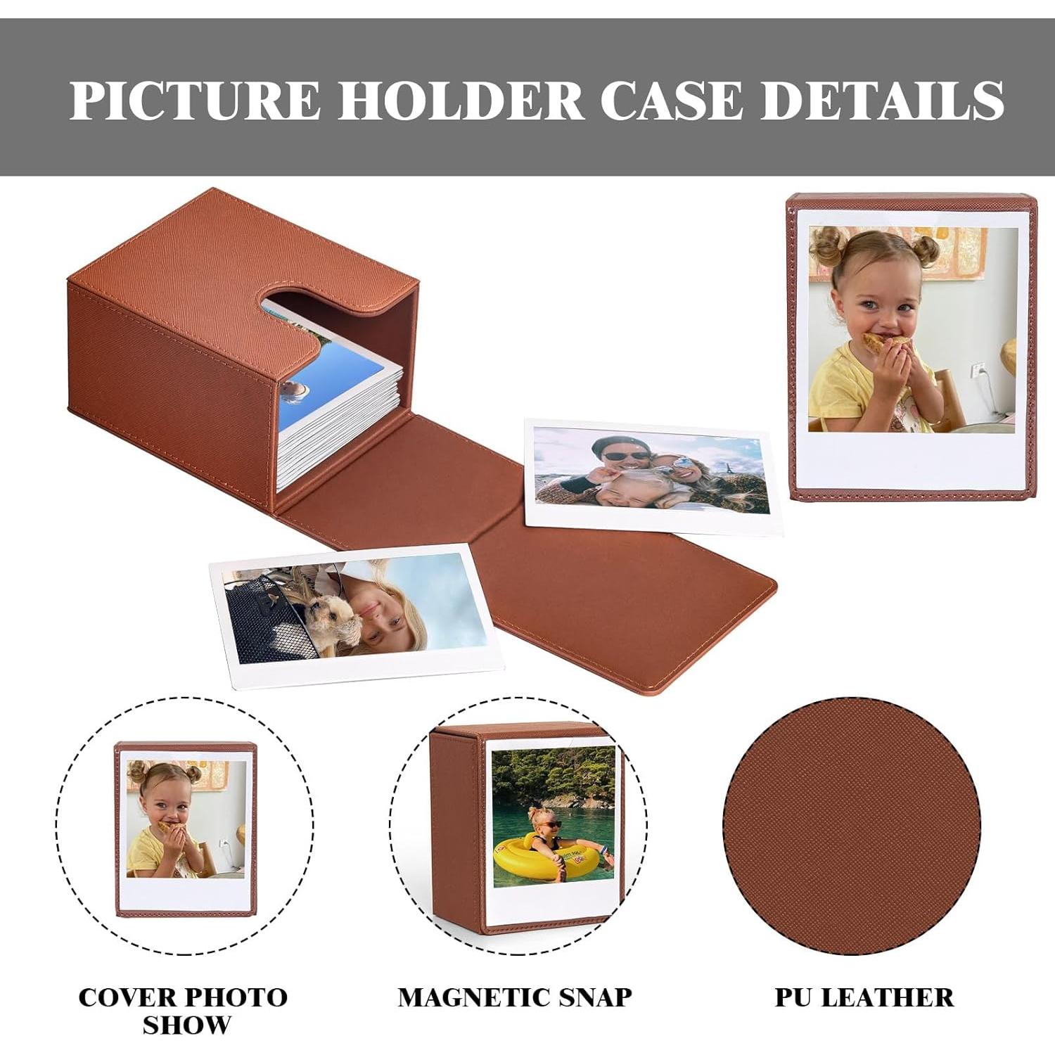 Funda para Fotos Instantáneas WOGOZAN Marrón - 50+ Películas