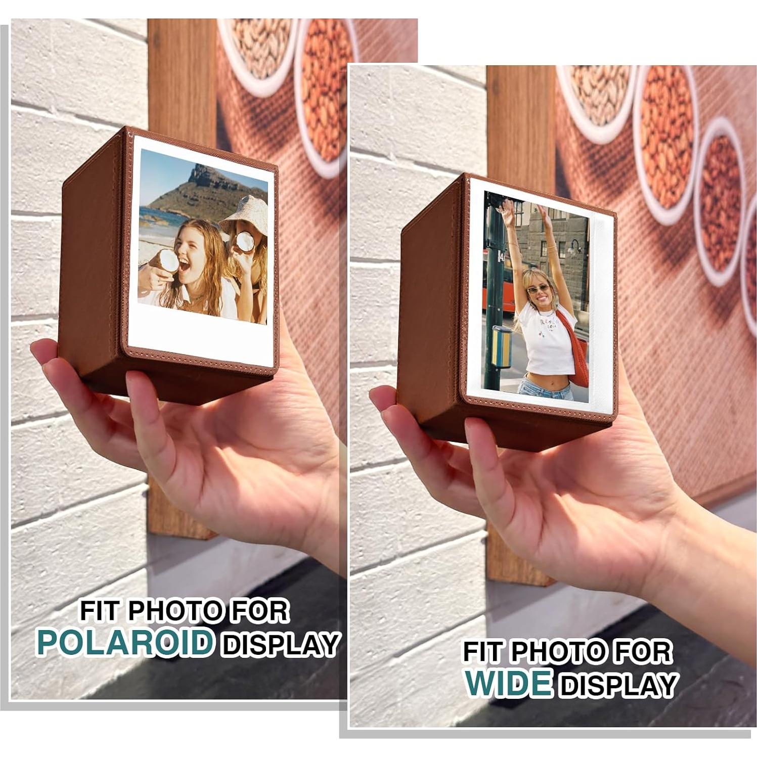 Funda para Fotos Instantáneas WOGOZAN Marrón - 50+ Películas