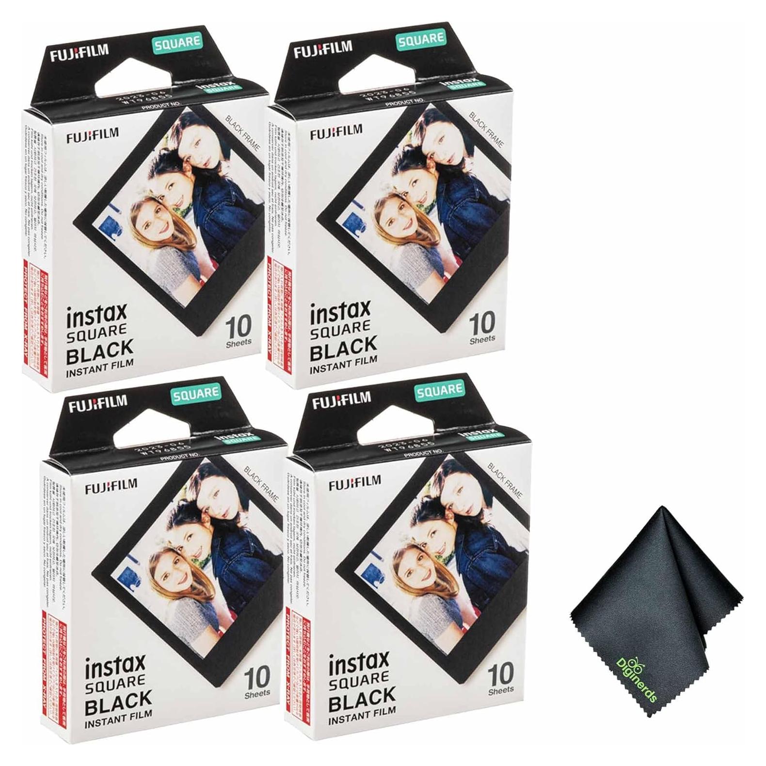 Película Instantánea Negra FUJIFILM INSTAX Cuadrado 40 Exposiciones