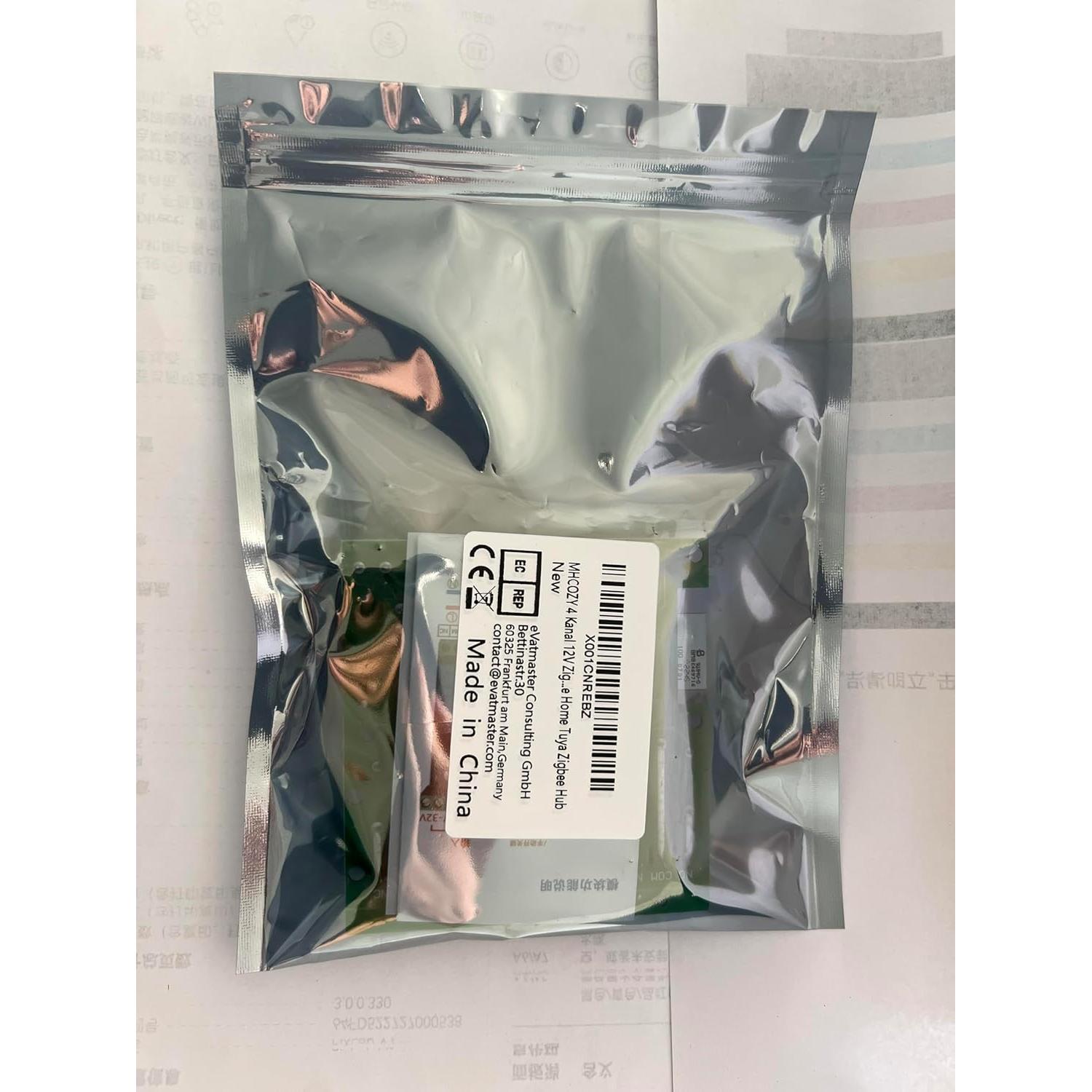 Interruptor Relé ZigBee 4 Canales 12V Control Remoto